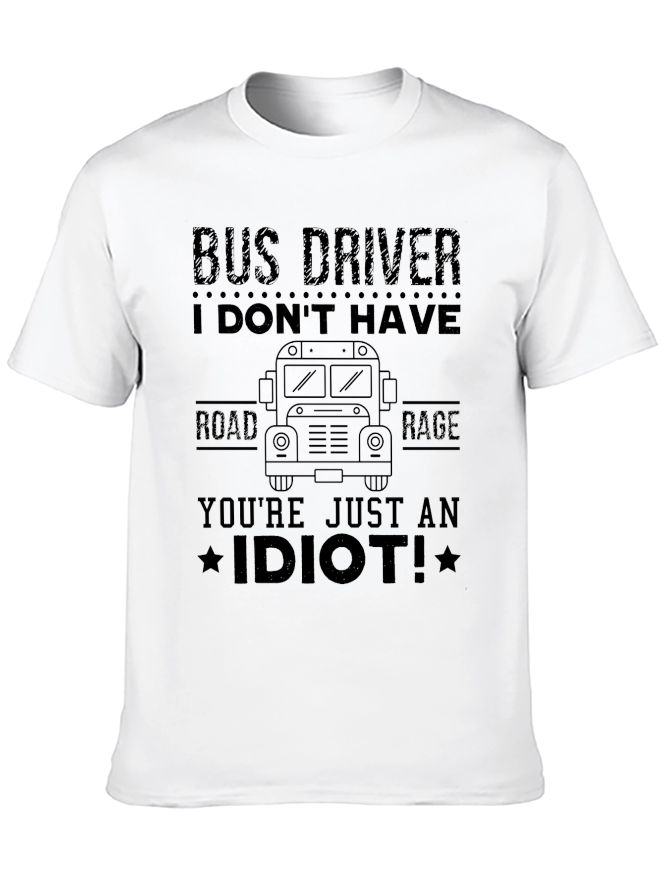 Bus Driver Rage Black T-Shirt