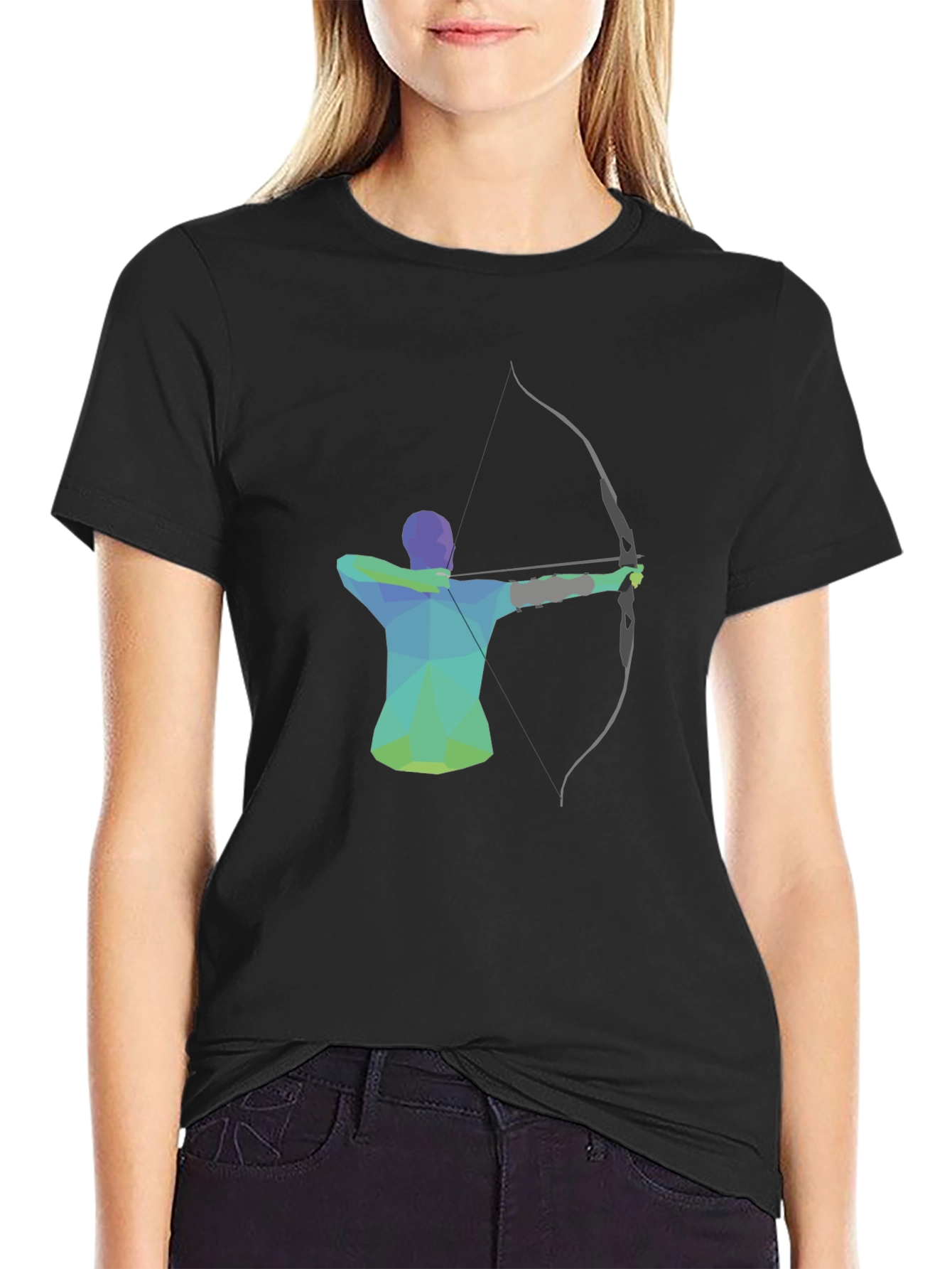 Geometric Archer Black T-Shirt