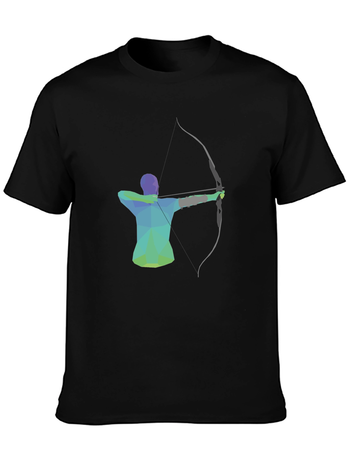 Geometric Archer Black T-Shirt