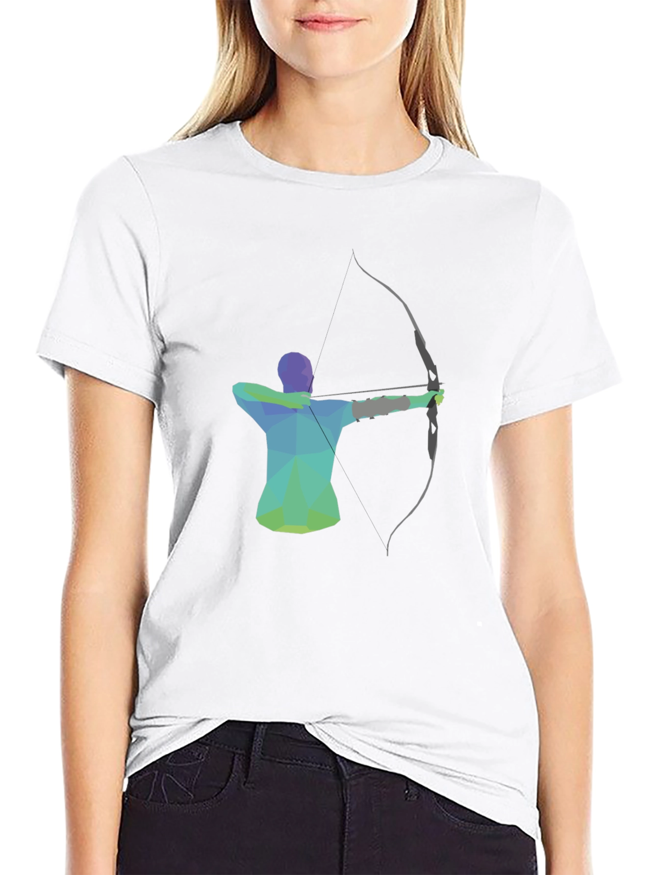Geometric Archer Black T-Shirt