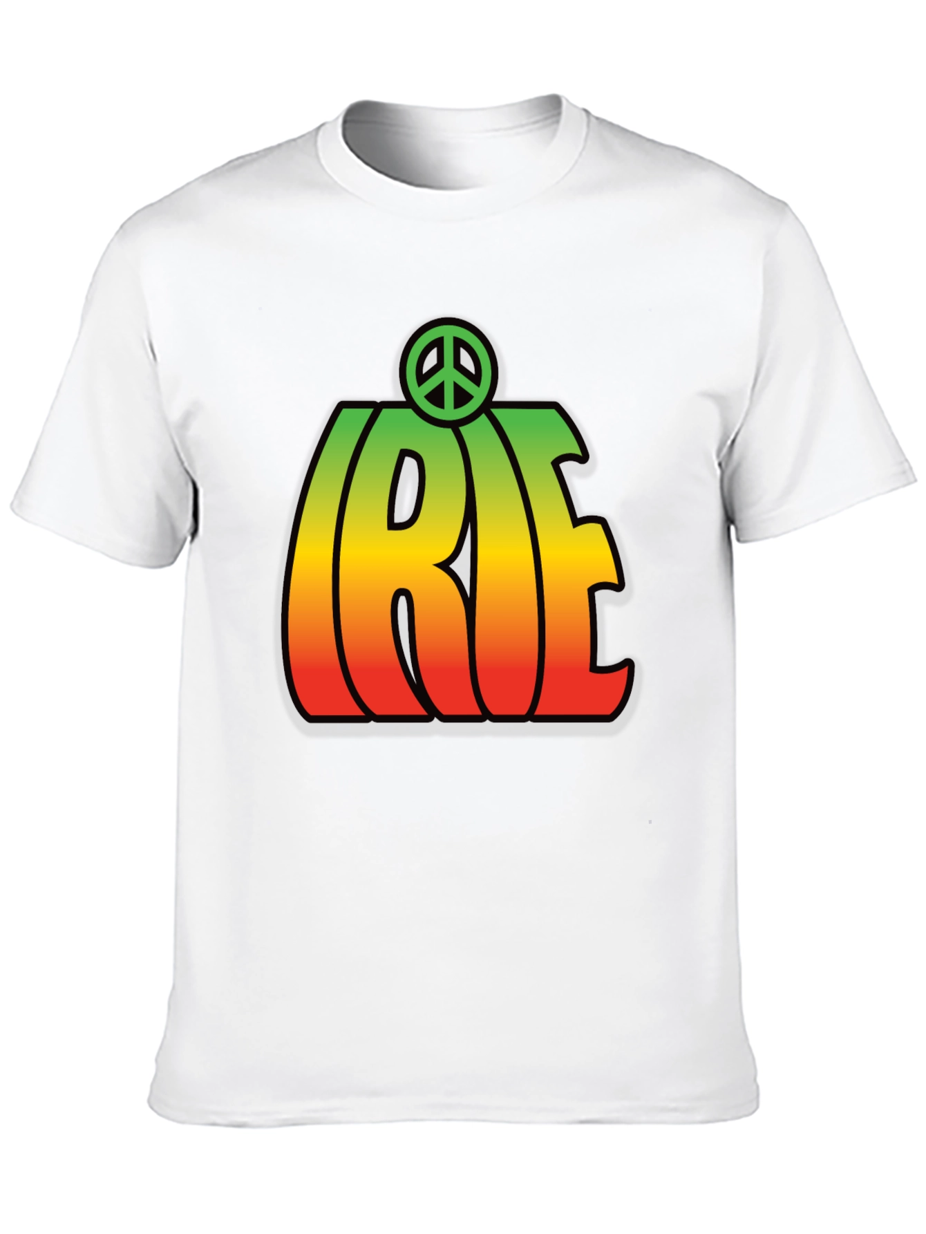 Irie Rasta T-Shirt with Peace Sign Black