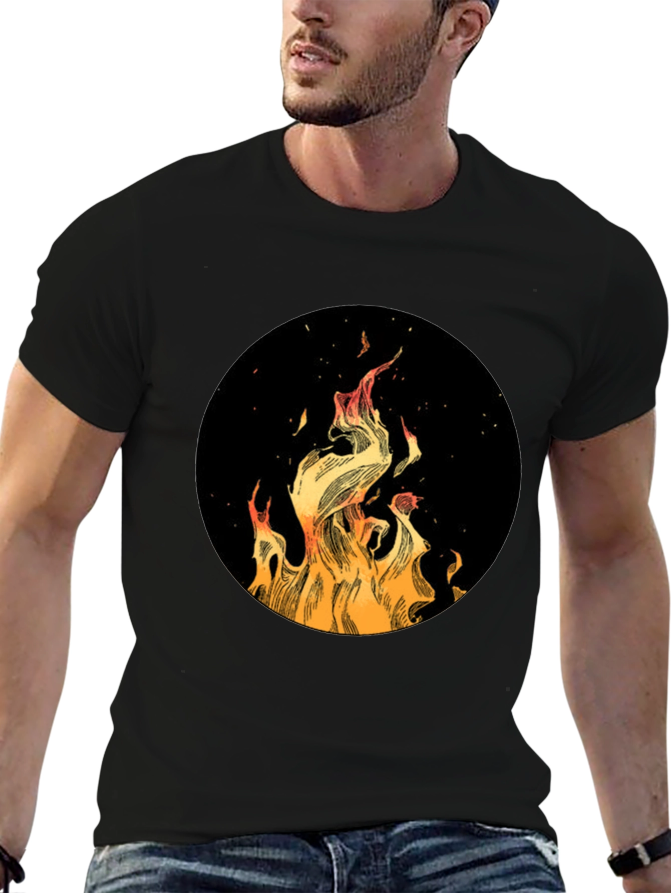 Fiery Black T-Shirt
