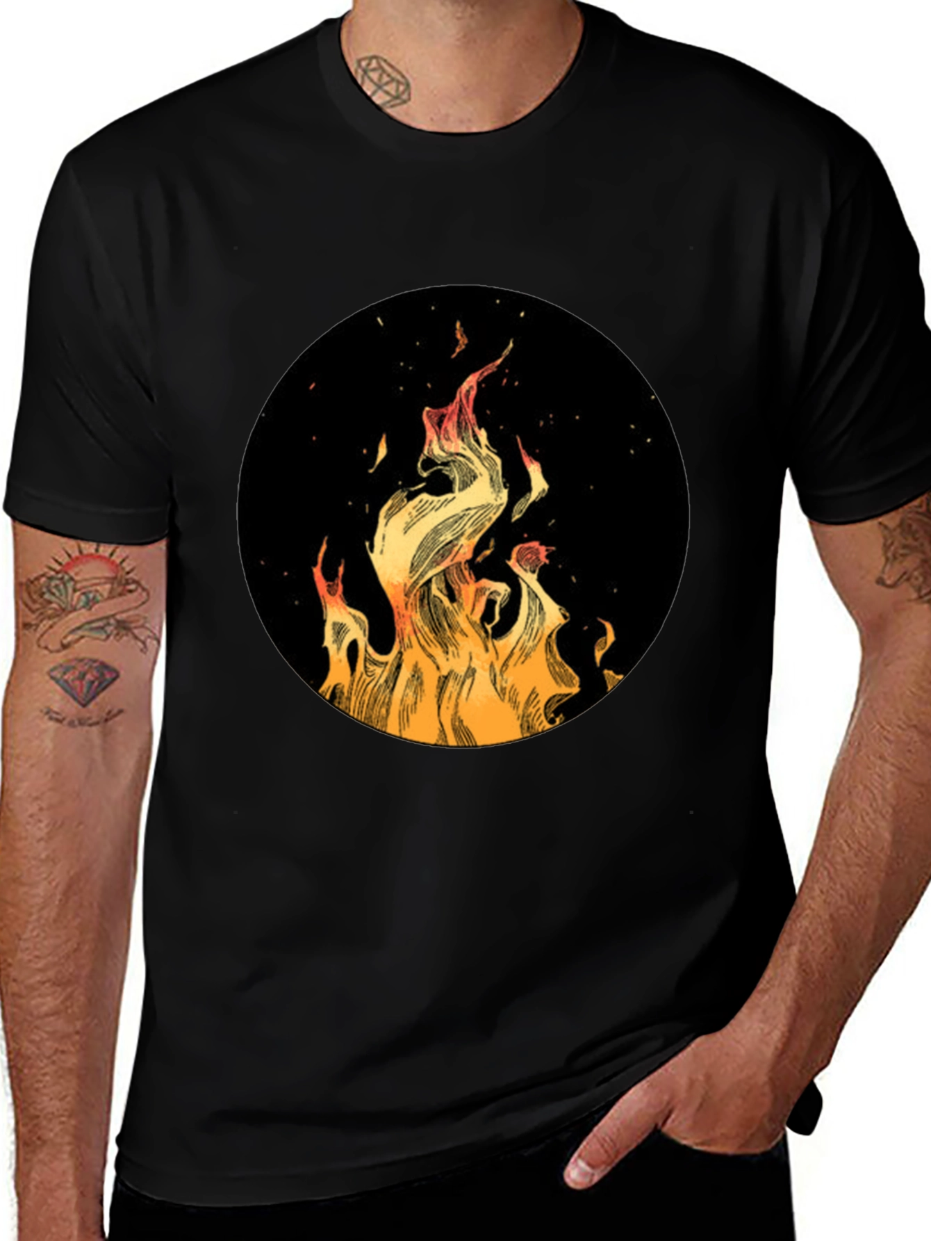 Fiery Black T-Shirt