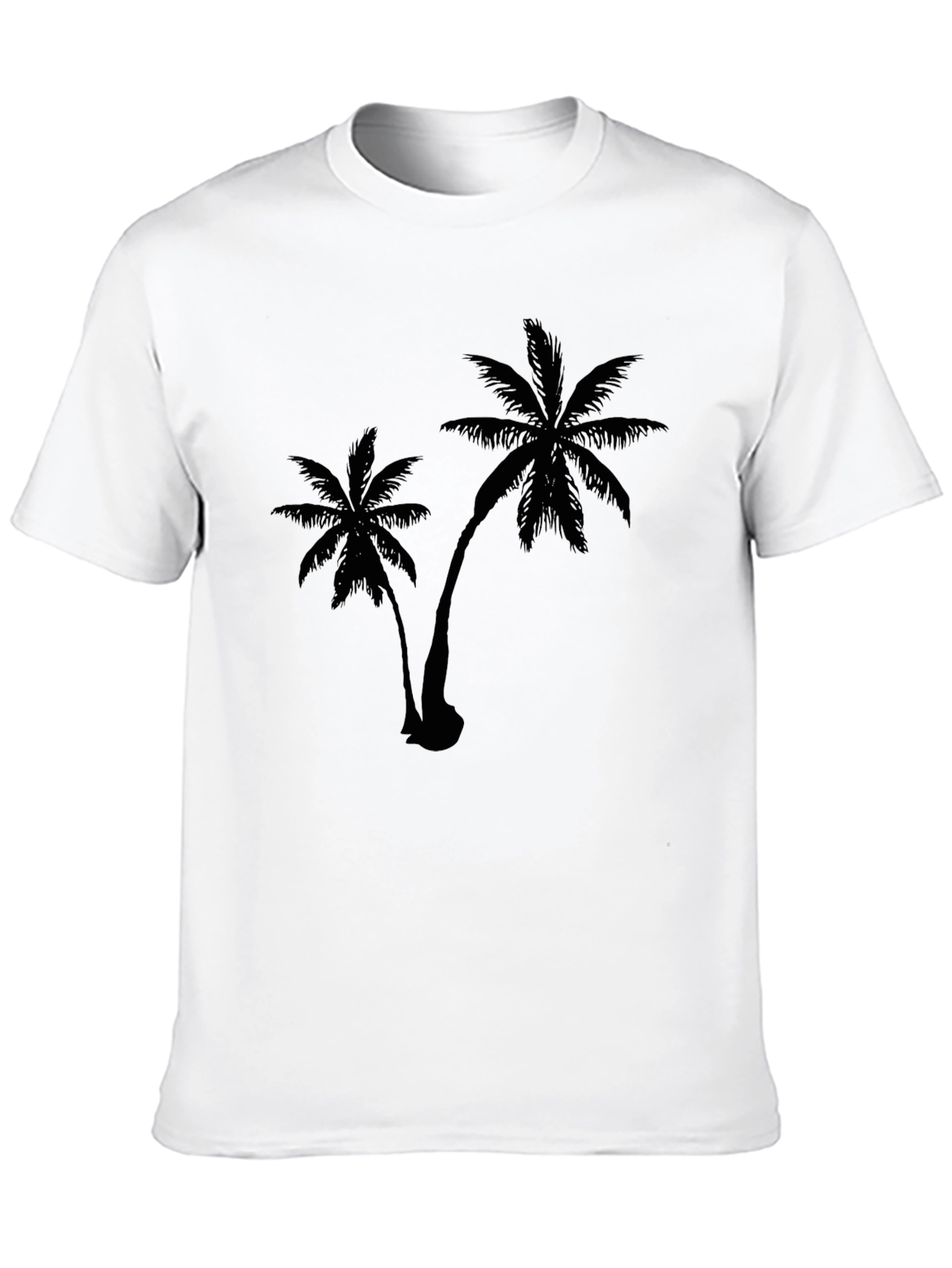 Mens Black Palm Tree Graphic T-Shirt