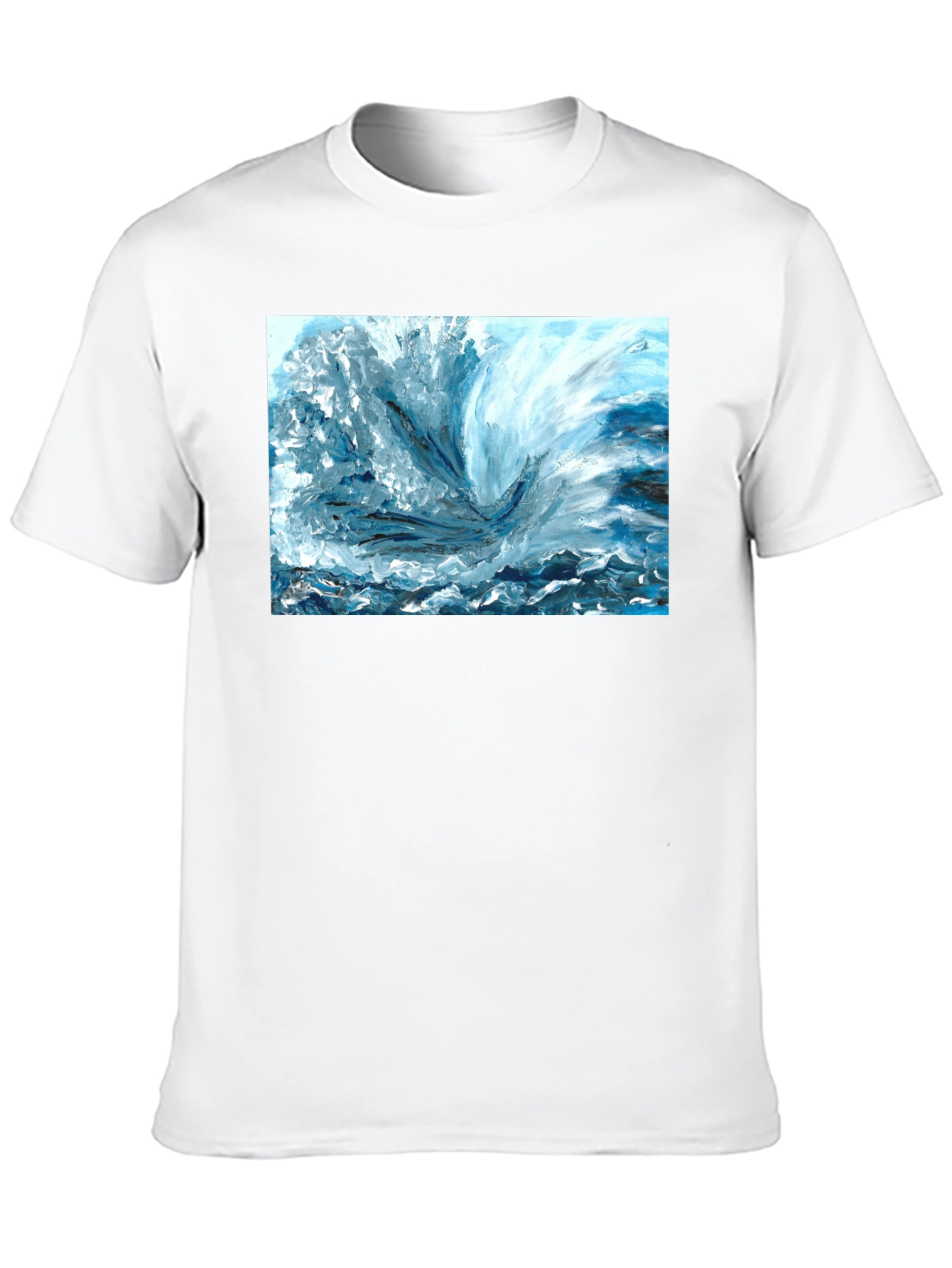 Abstract Wave Art Graphic Tee - Black