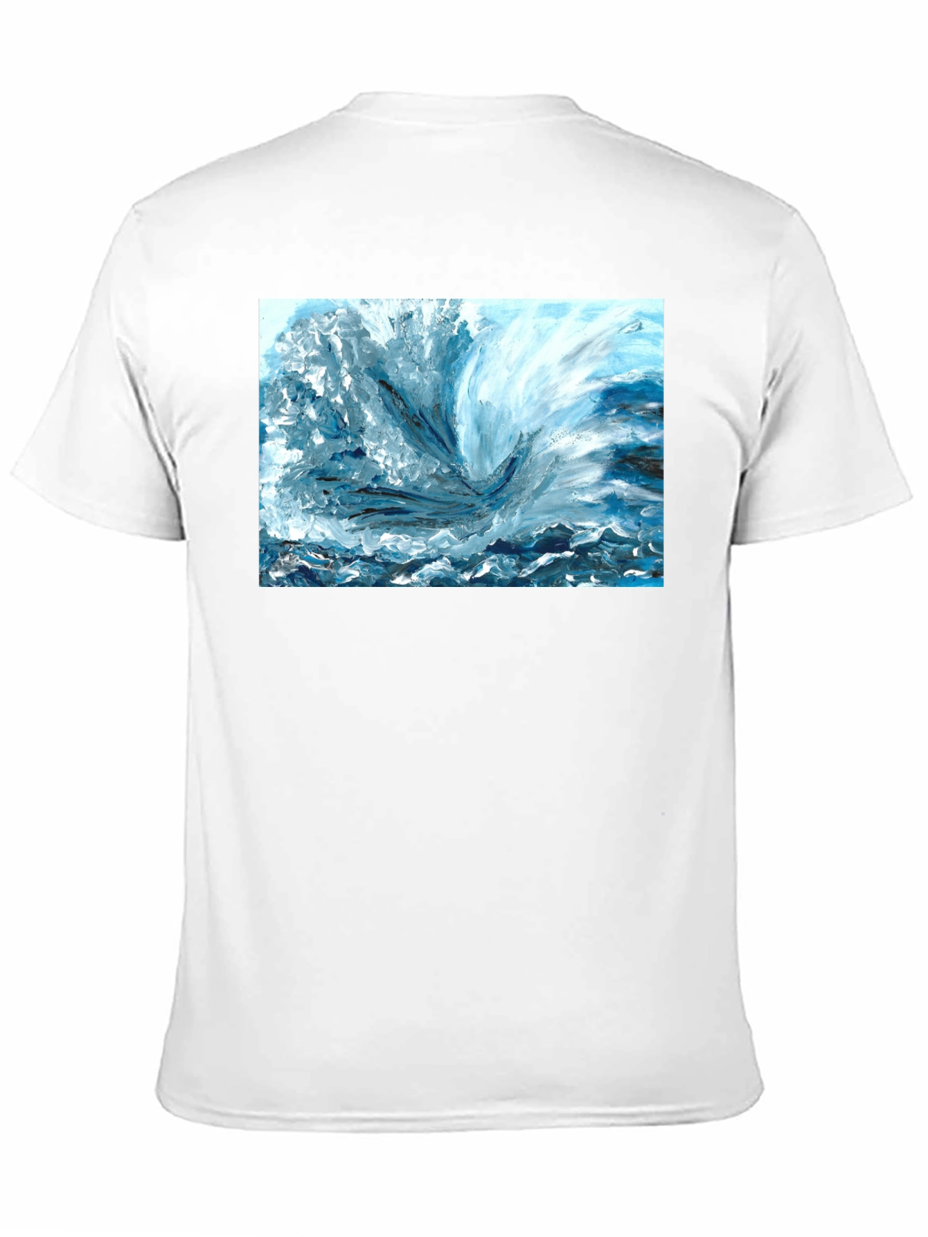 Abstract Wave Art Graphic Tee - Black