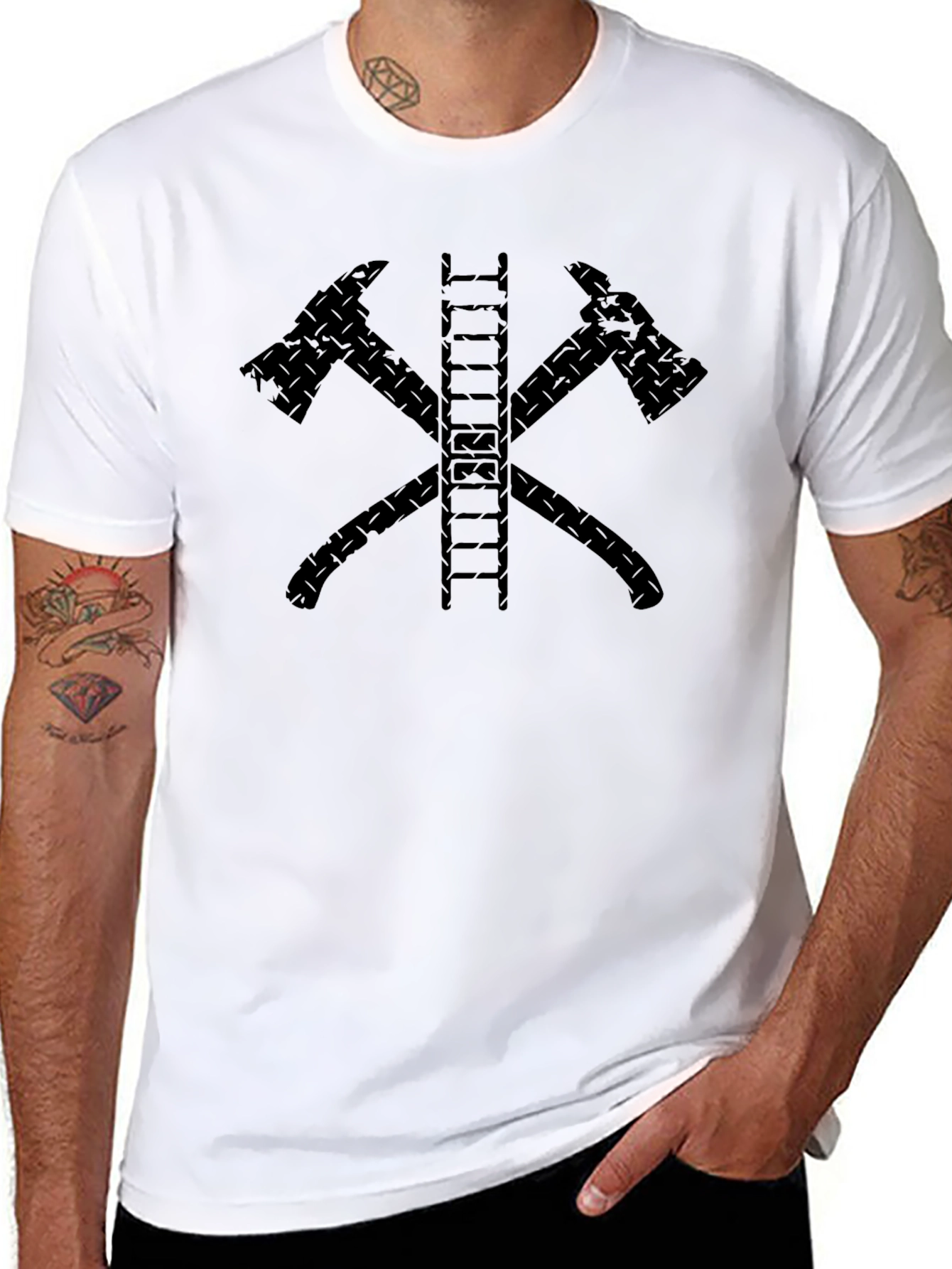 Firefighter Axe Ladder T-Shirt