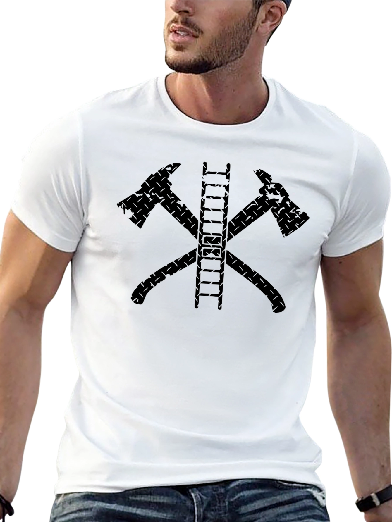 Firefighter Axe Ladder T-Shirt