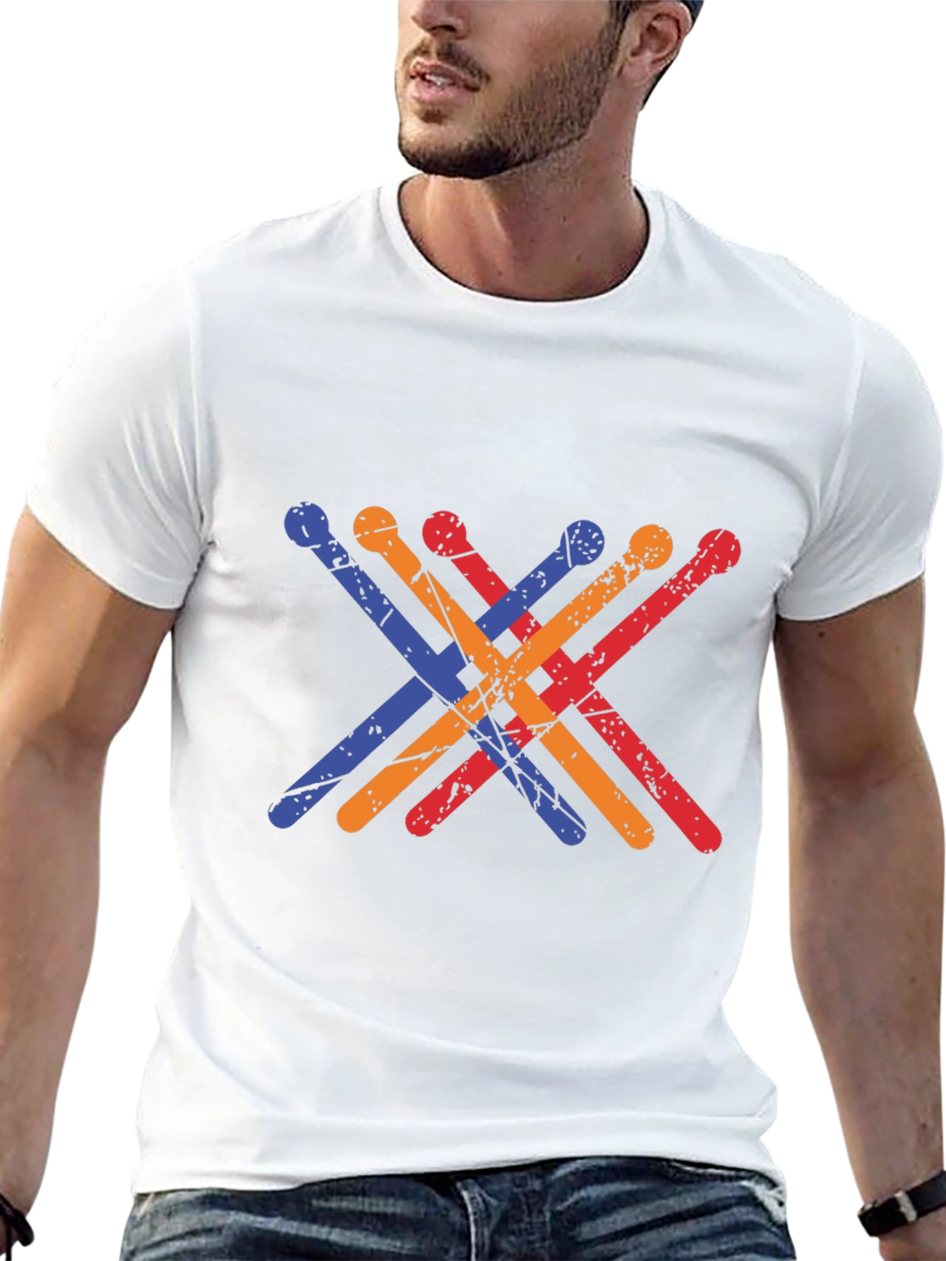 Drum Sticks Graphic Tee - Musician T-Shirt