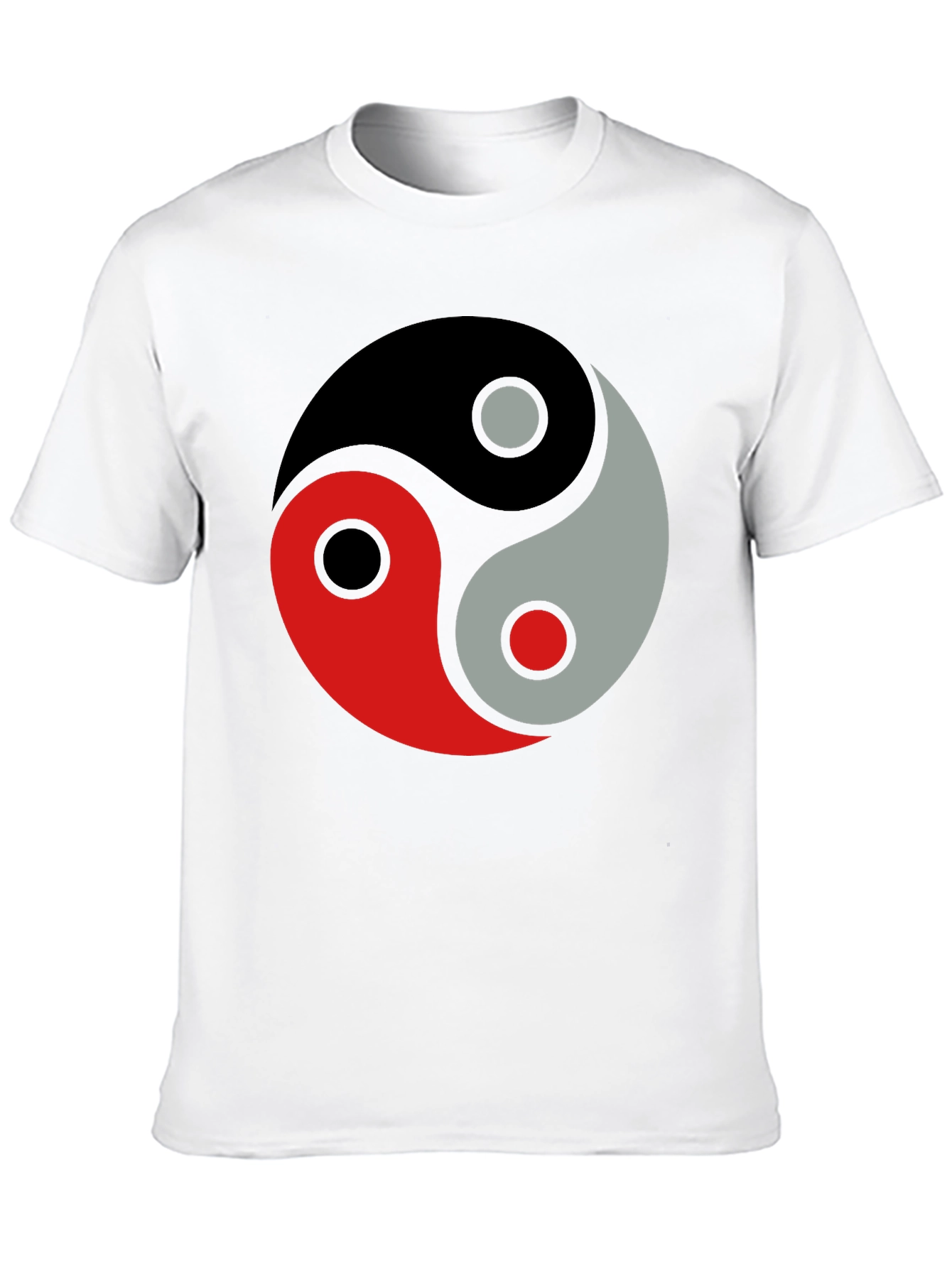 Yin Yang Balance Graphic Black T-Shirt