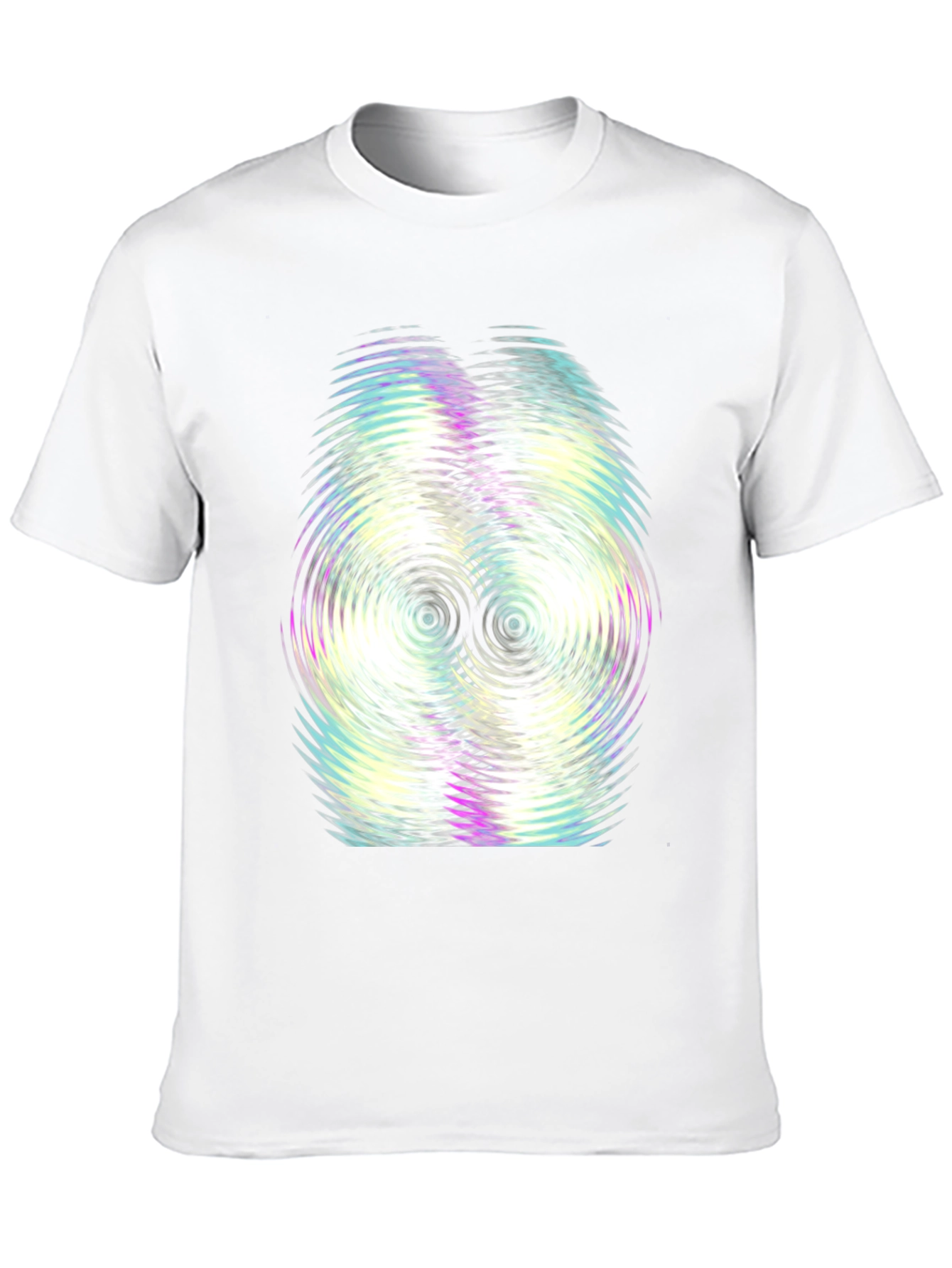 Abstract Ripple Graphic Tee - Black