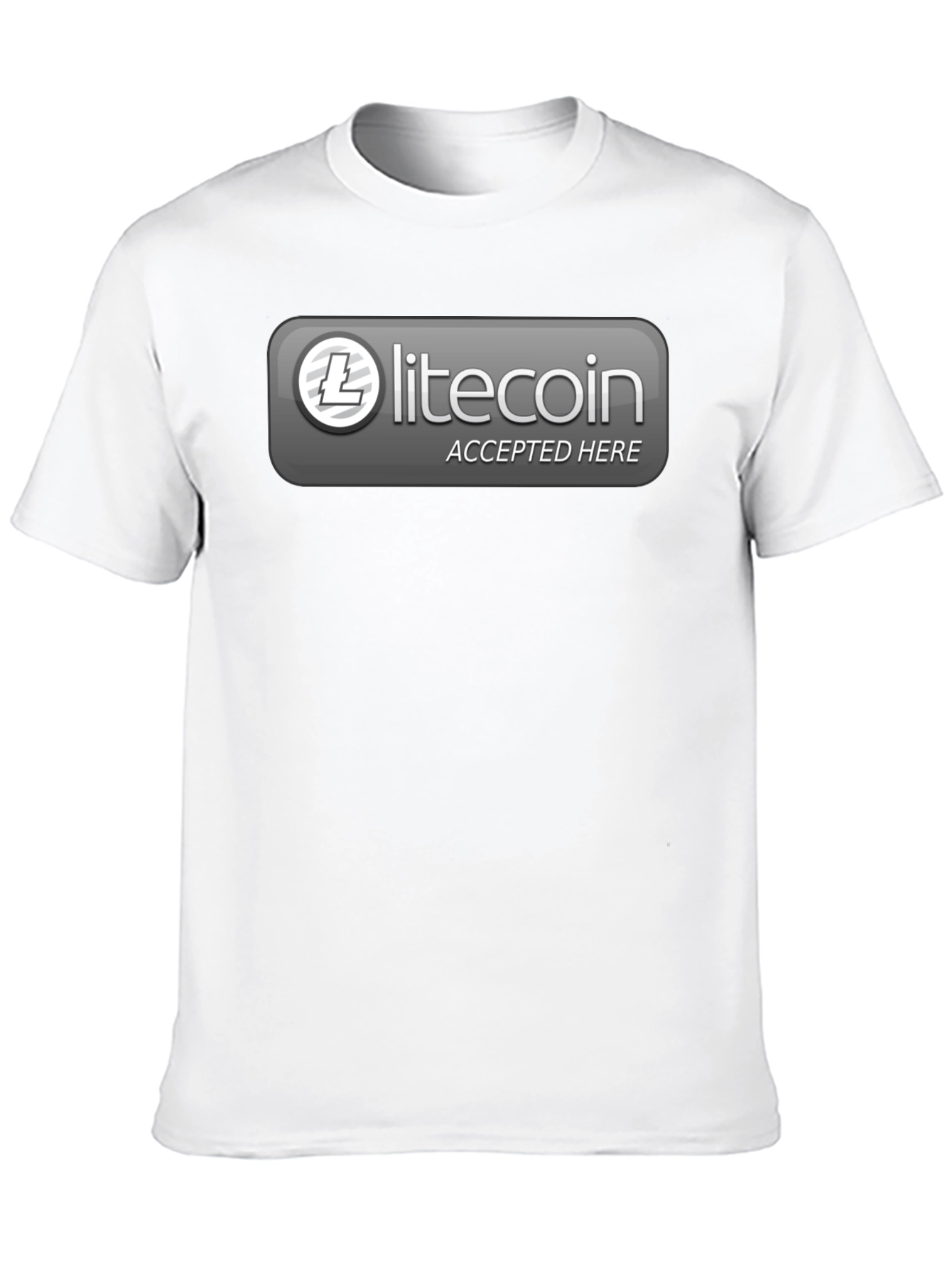 Litecoin Accepted Here Graphic Tee - Crypto T-Shirt