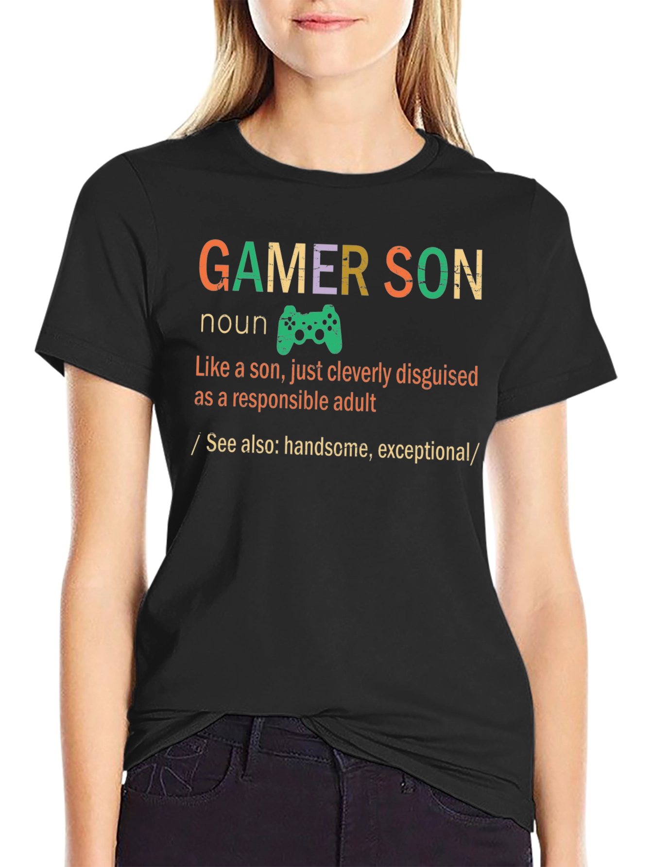 Gamer Son Funny Graphic T-Shirt