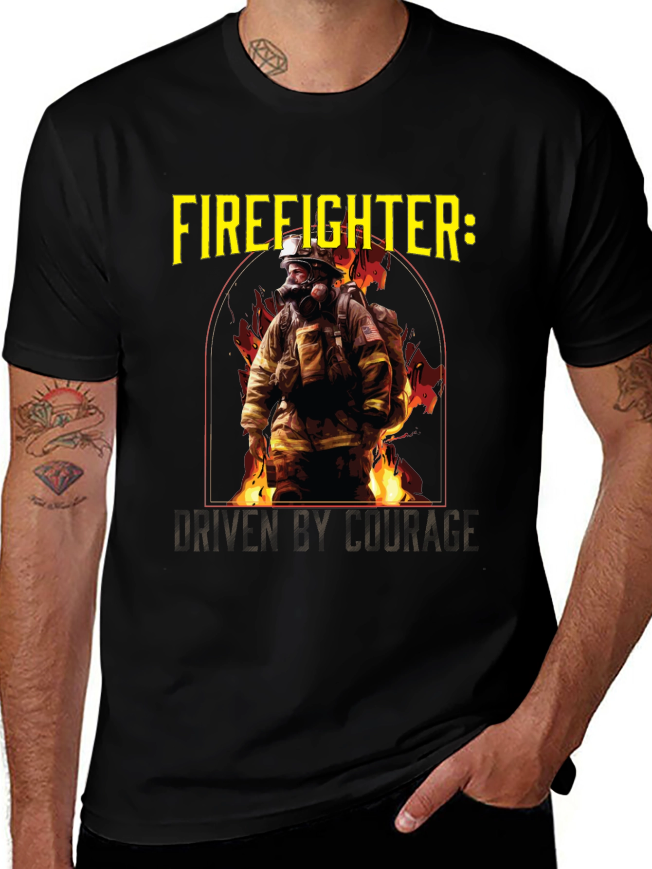 Firefighter Courage Graphic T-Shirt