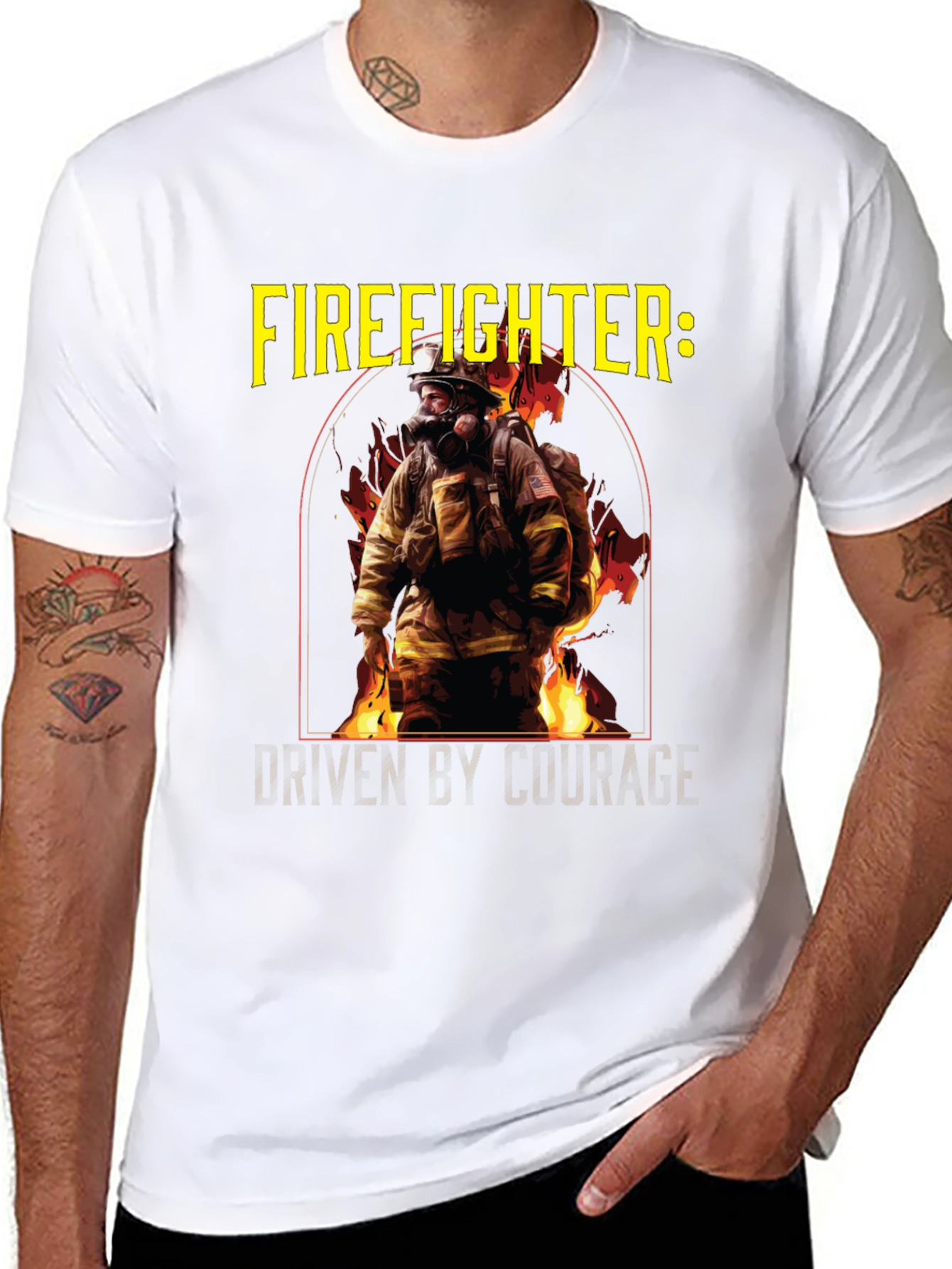 Firefighter Courage Graphic T-Shirt