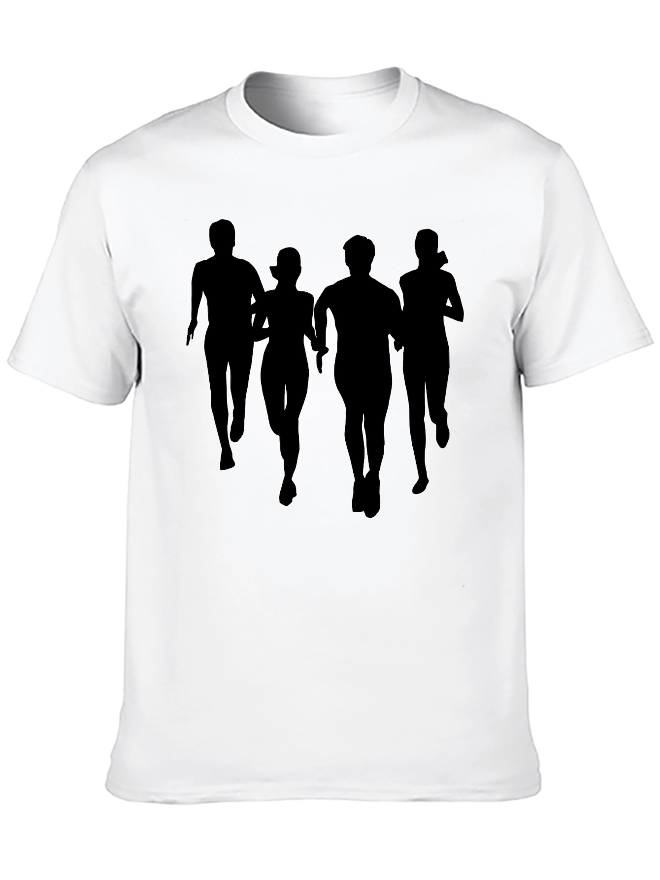 Silhouette Runner Graphic Tee - Black Cotton Blend