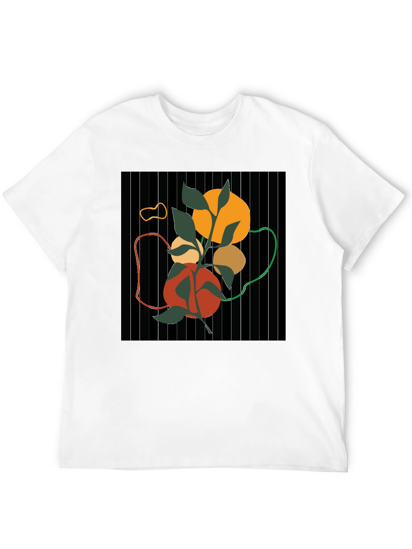 Abstract Nature Graphic Black T-Shirt