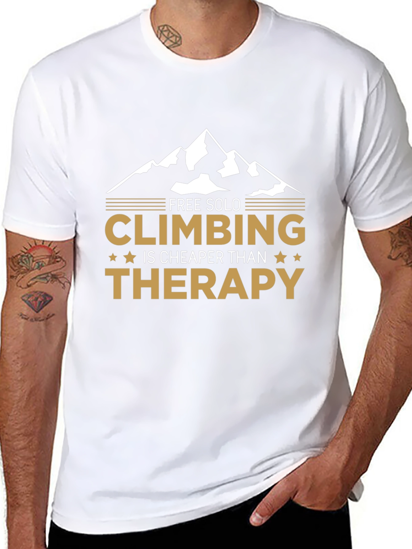 Free Solo Climbing is Cheaper Than Therapy T-Shirt