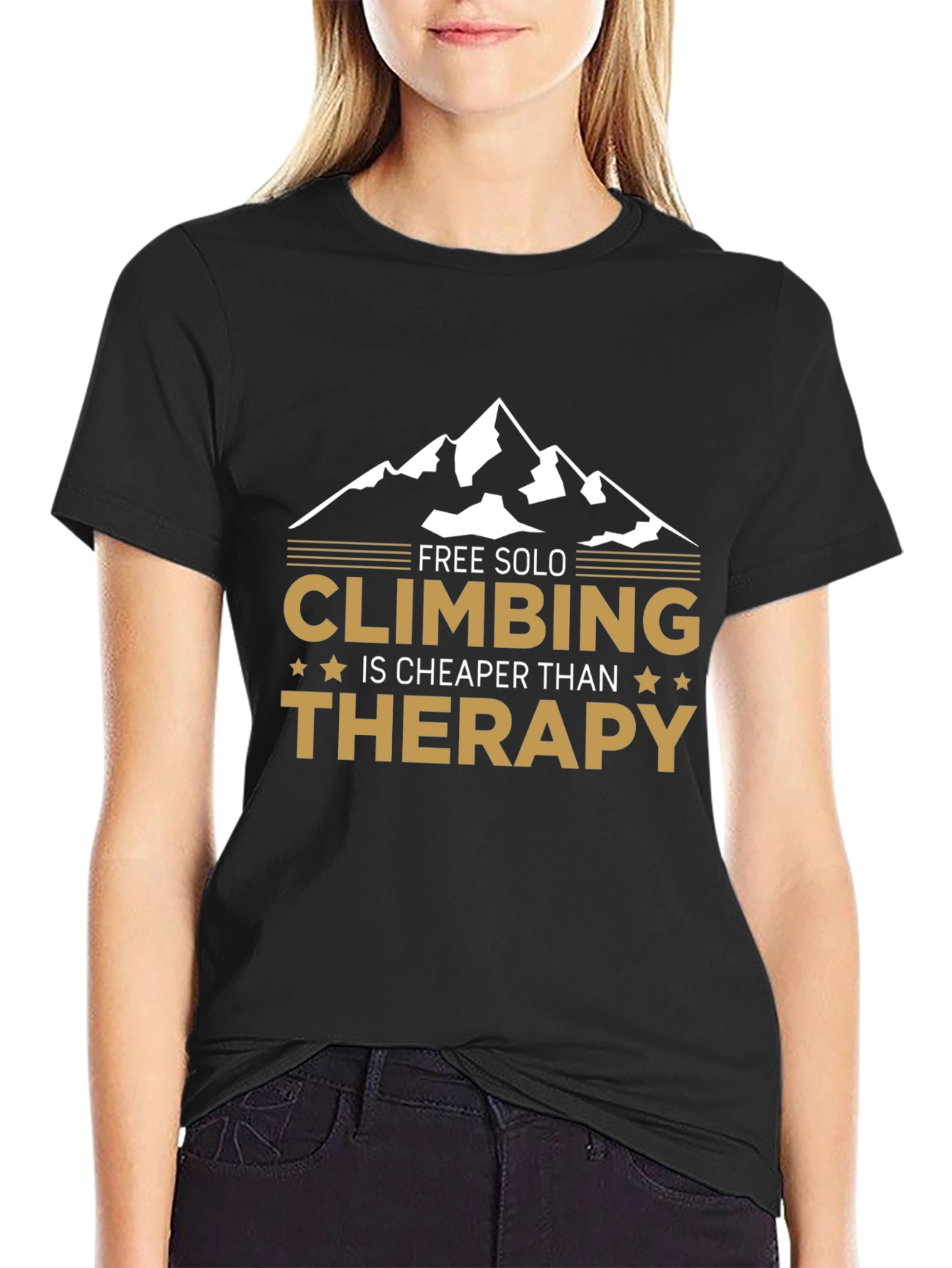 Free Solo Climbing is Cheaper Than Therapy T-Shirt
