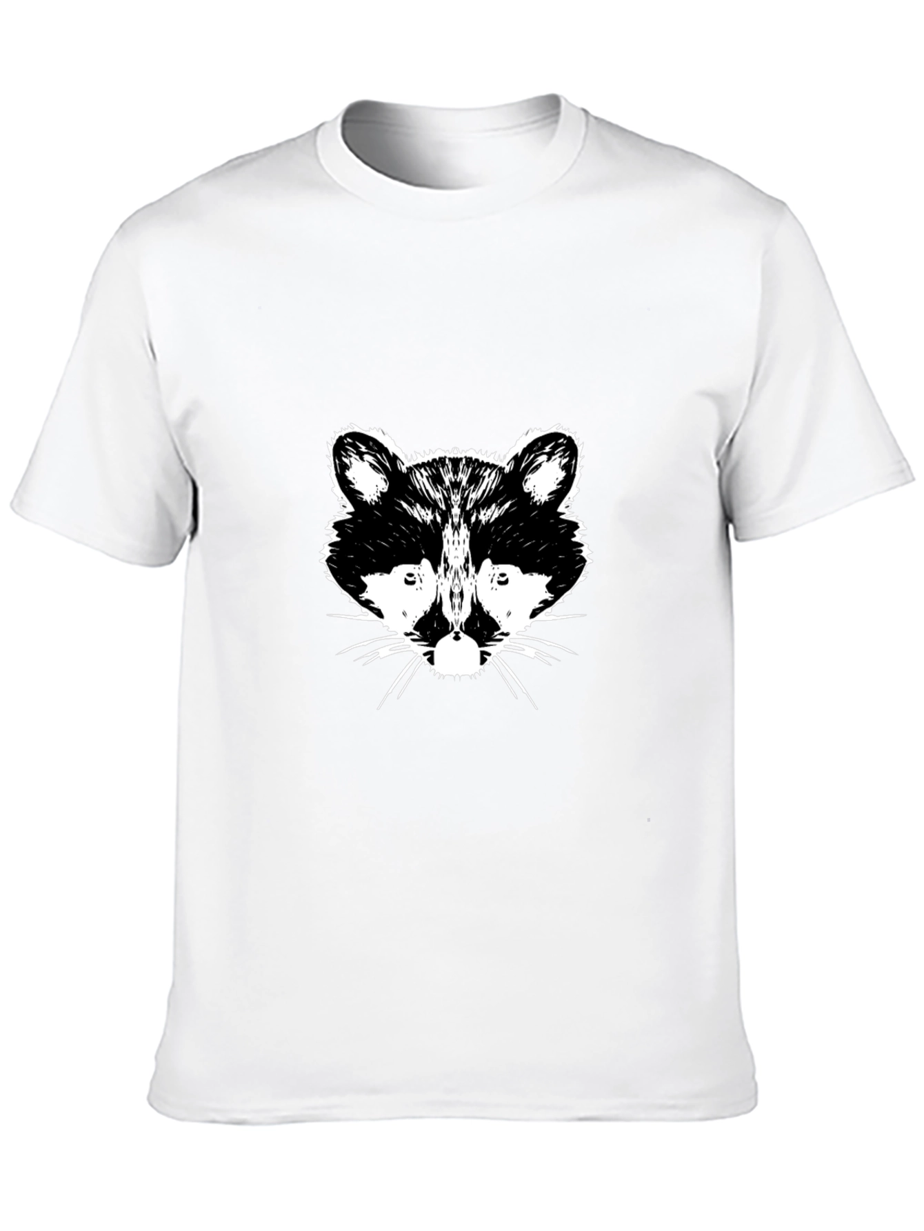 Raccoon Graphic Print Black T-Shirt