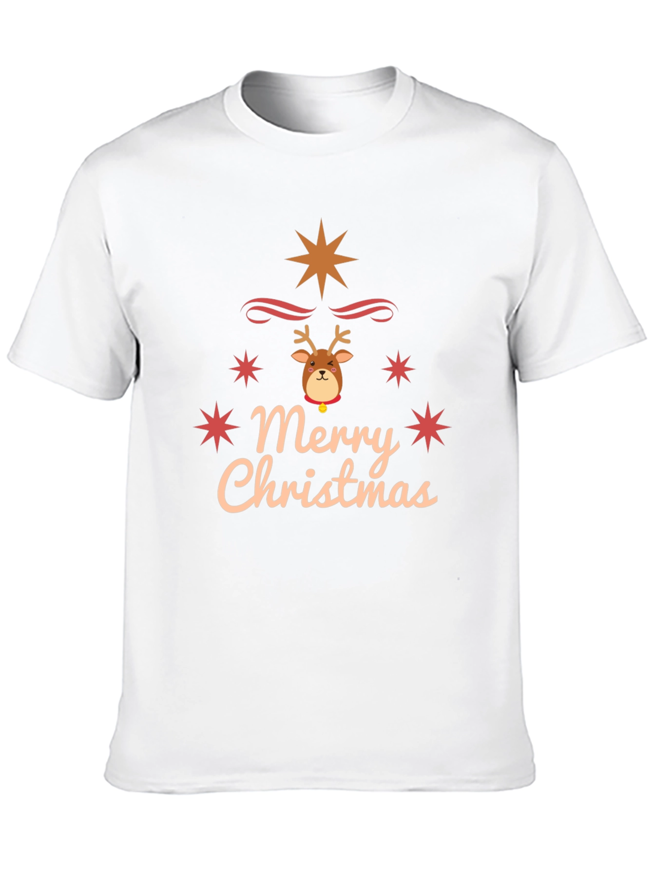 Festive Merry Christmas Reindeer T-Shirt