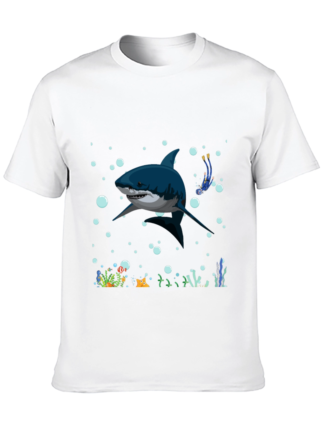 Shark Diver Graphic T-Shirt - Underwater Adventure