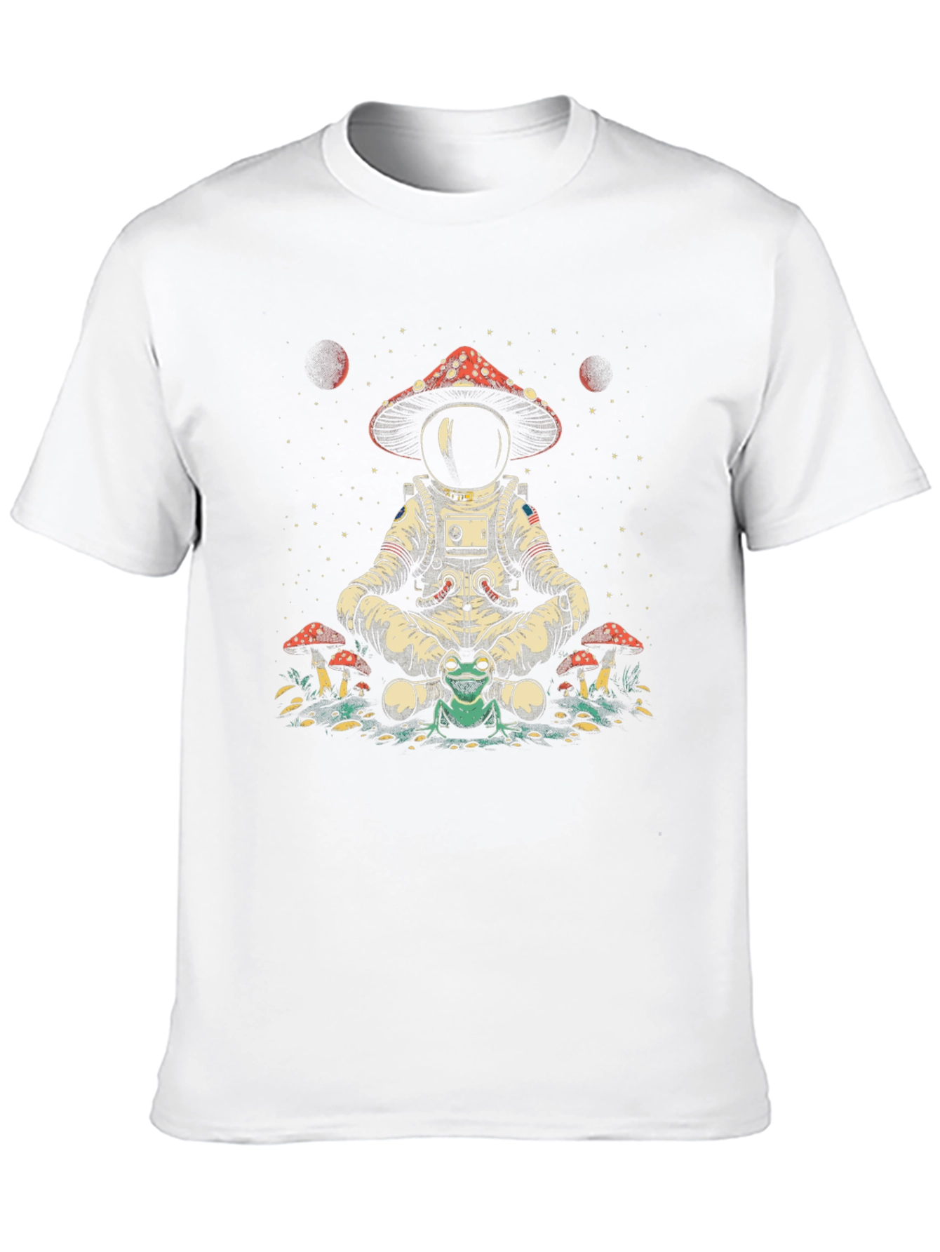 Astronaut Frog Mushroom Graphic Tee