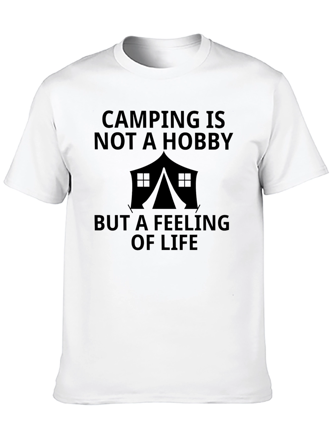 Camping Is Not a Hobby Black Graphic Tee