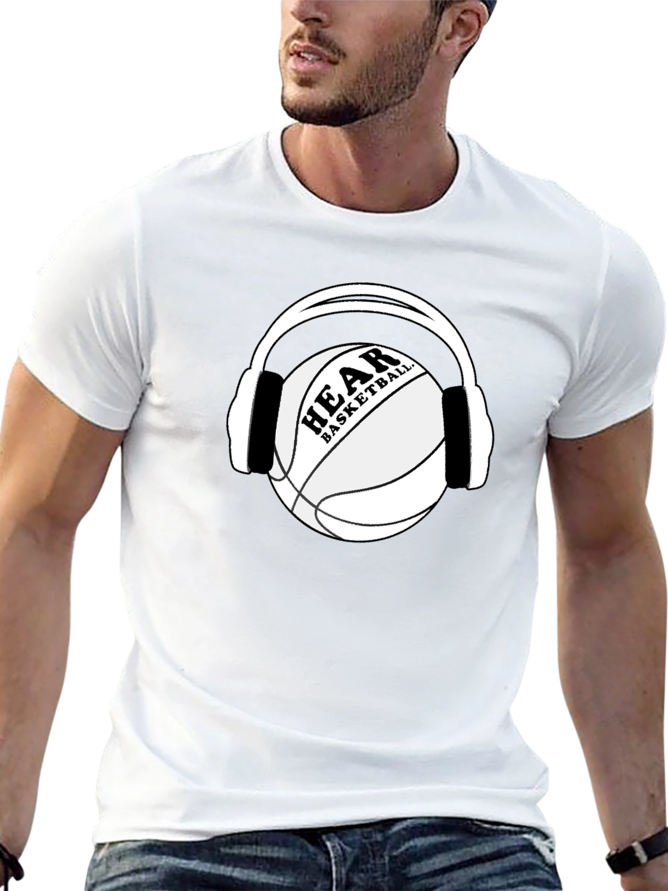 Hear Basketball Black T-Shirt