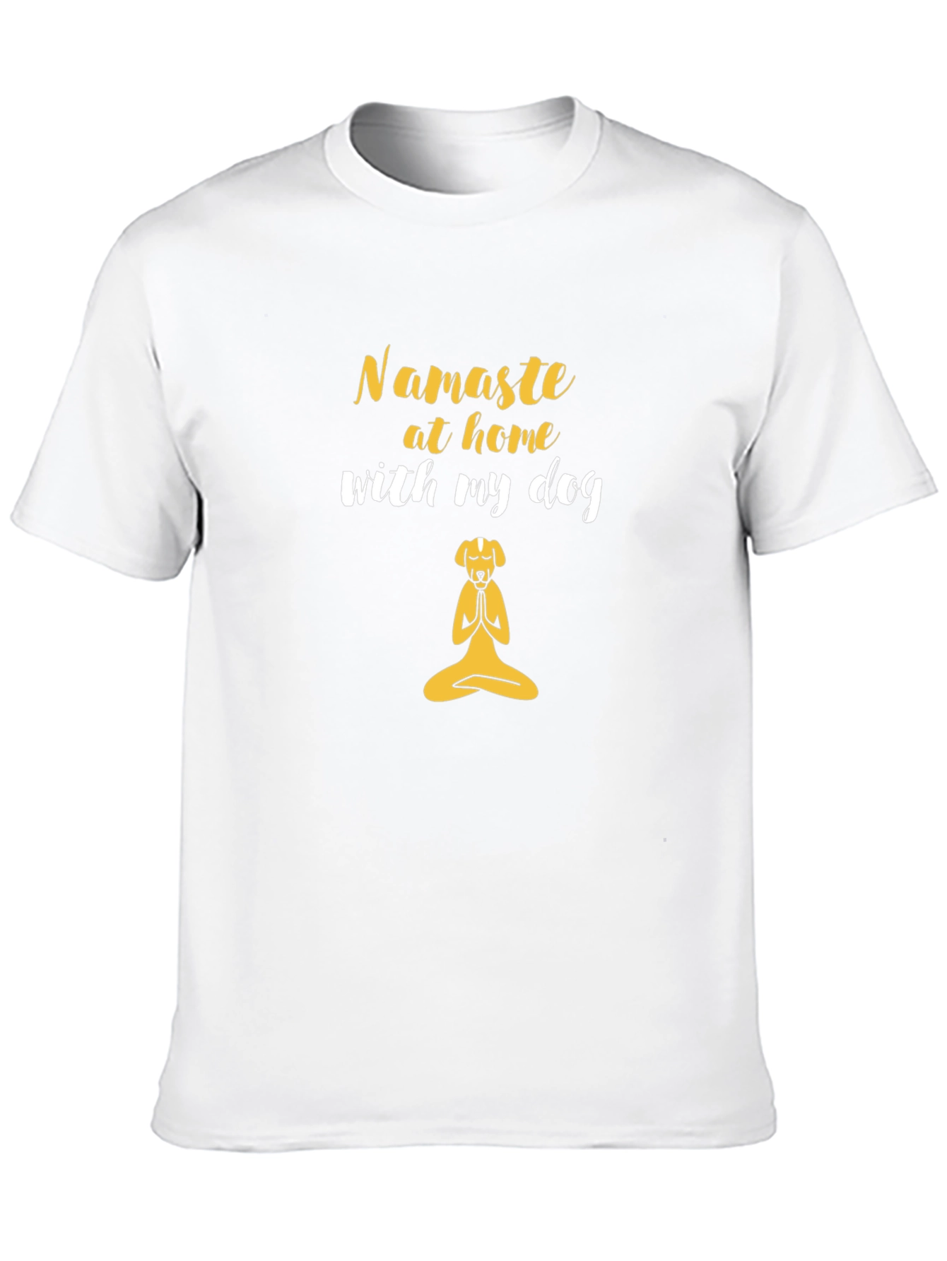 Namaste At Home With My Dog Black T-Shirt
