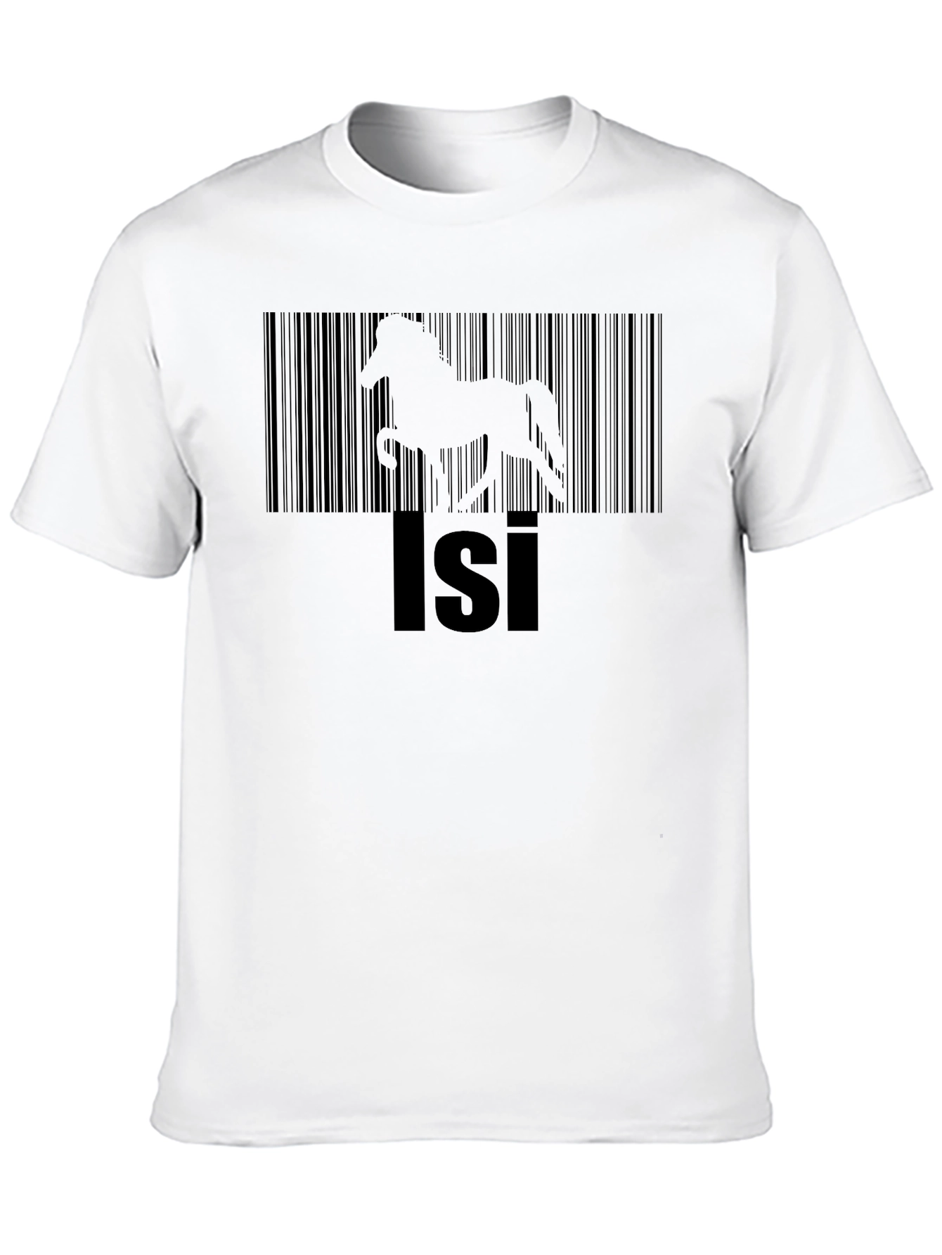Black Isi Horse Barcode T-Shirt