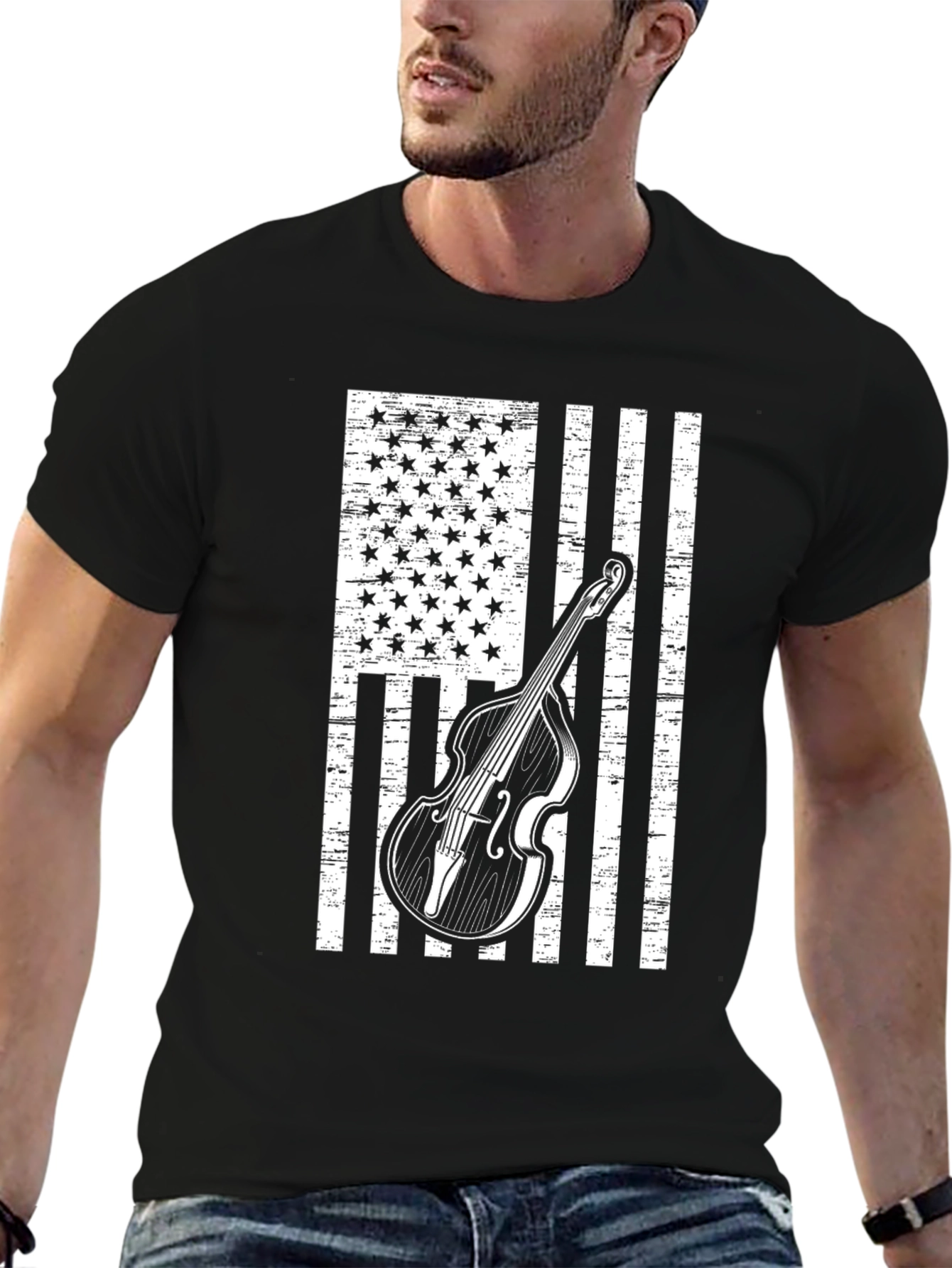 American Flag Bass T-Shirt