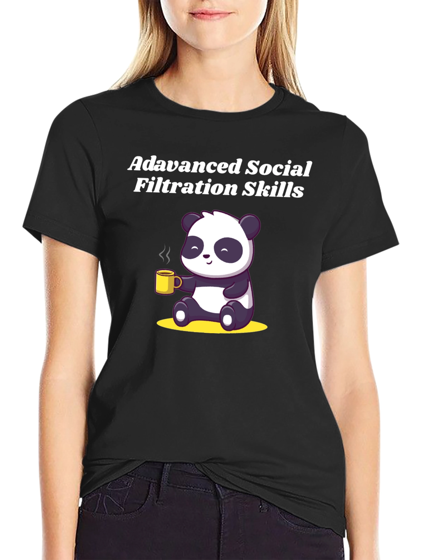Advanced Social Filtration Skills Panda T-Shirt