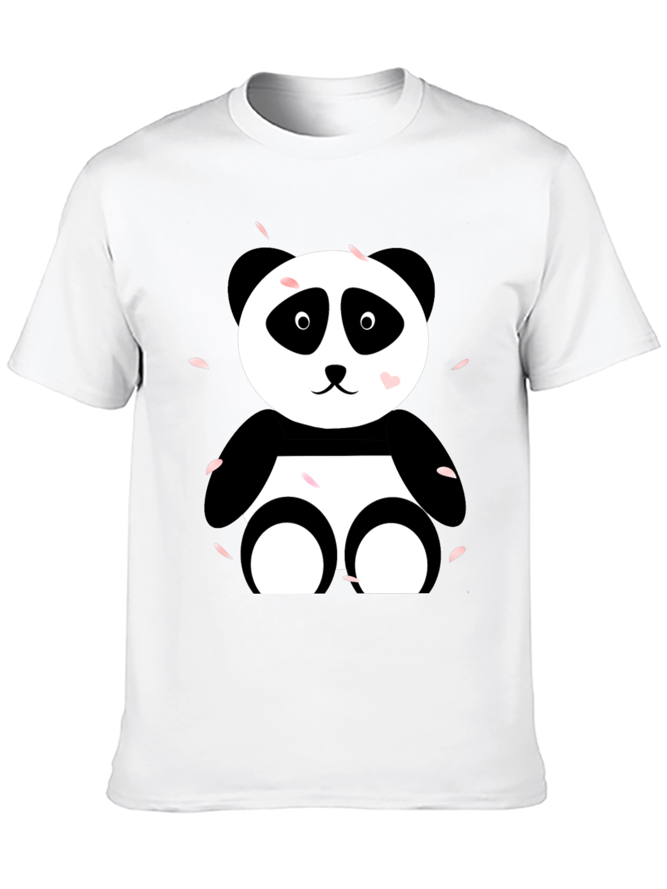Cute Panda Graphic Tee - Casual Black T-Shirt