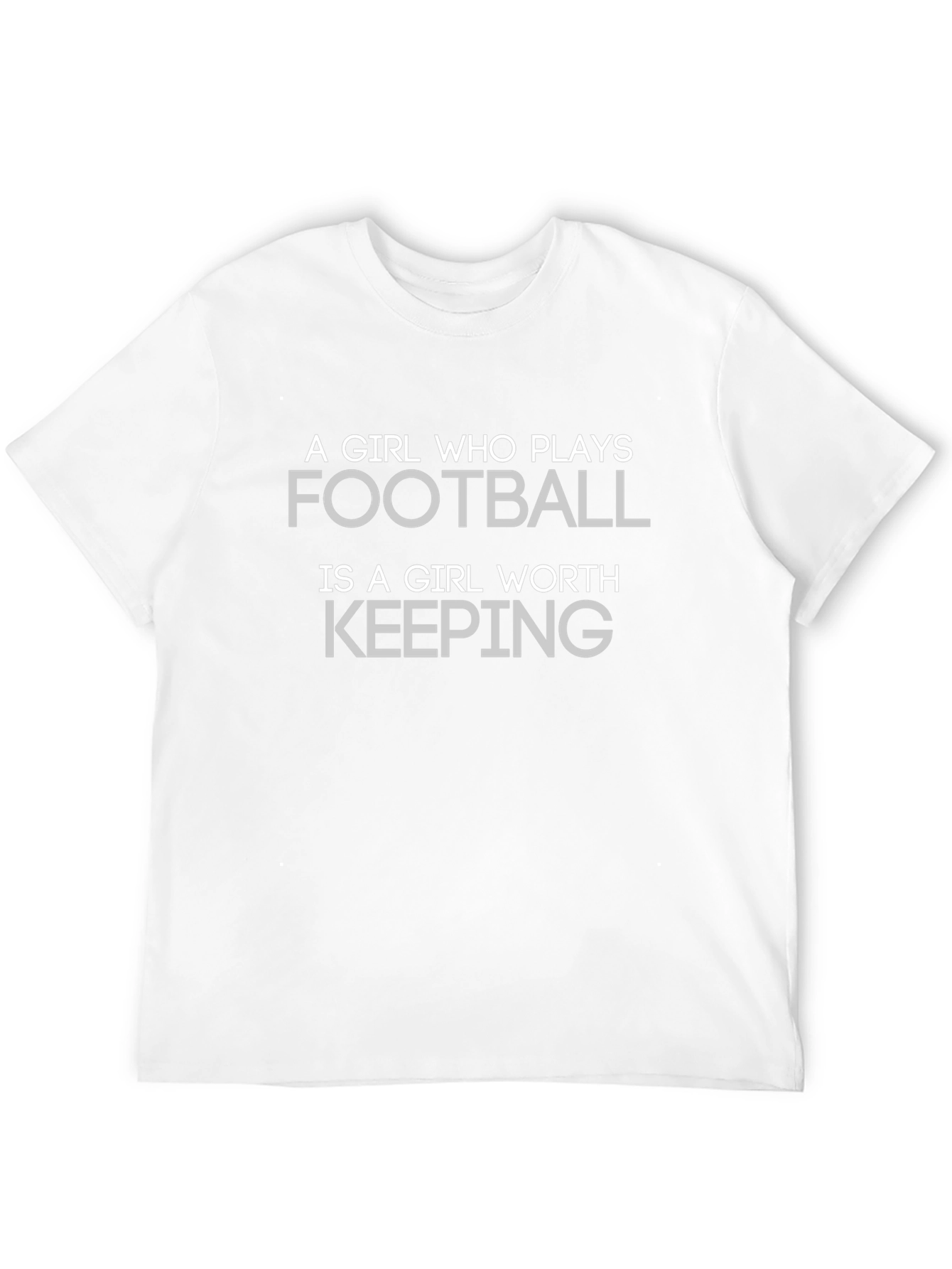Football Girl Worth Keeping Black T-Shirt