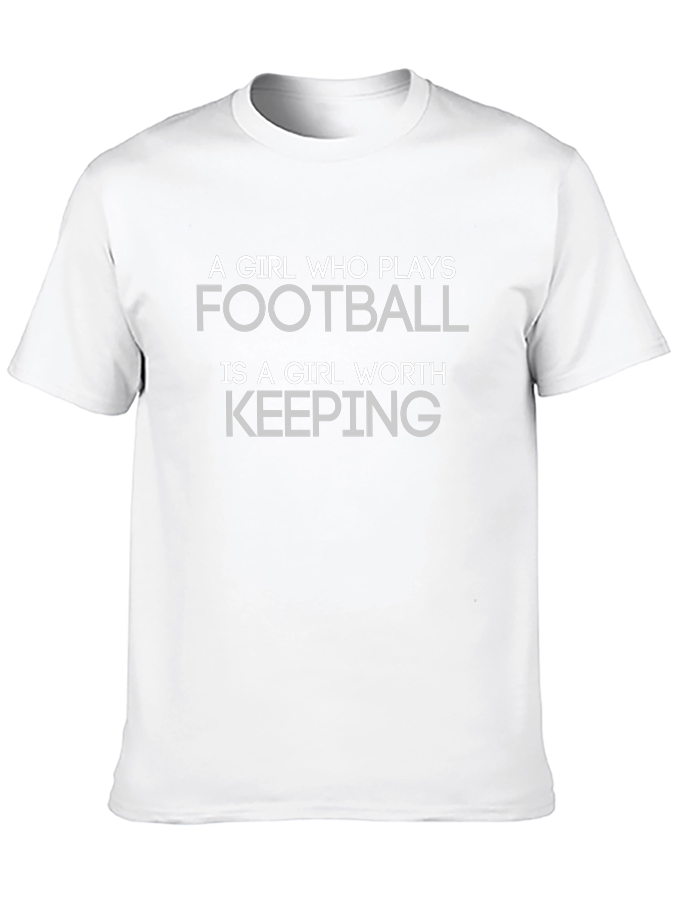 Football Girl Worth Keeping Black T-Shirt