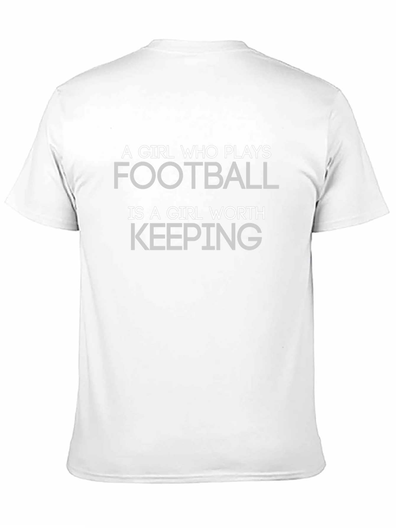 Football Girl Worth Keeping Black T-Shirt