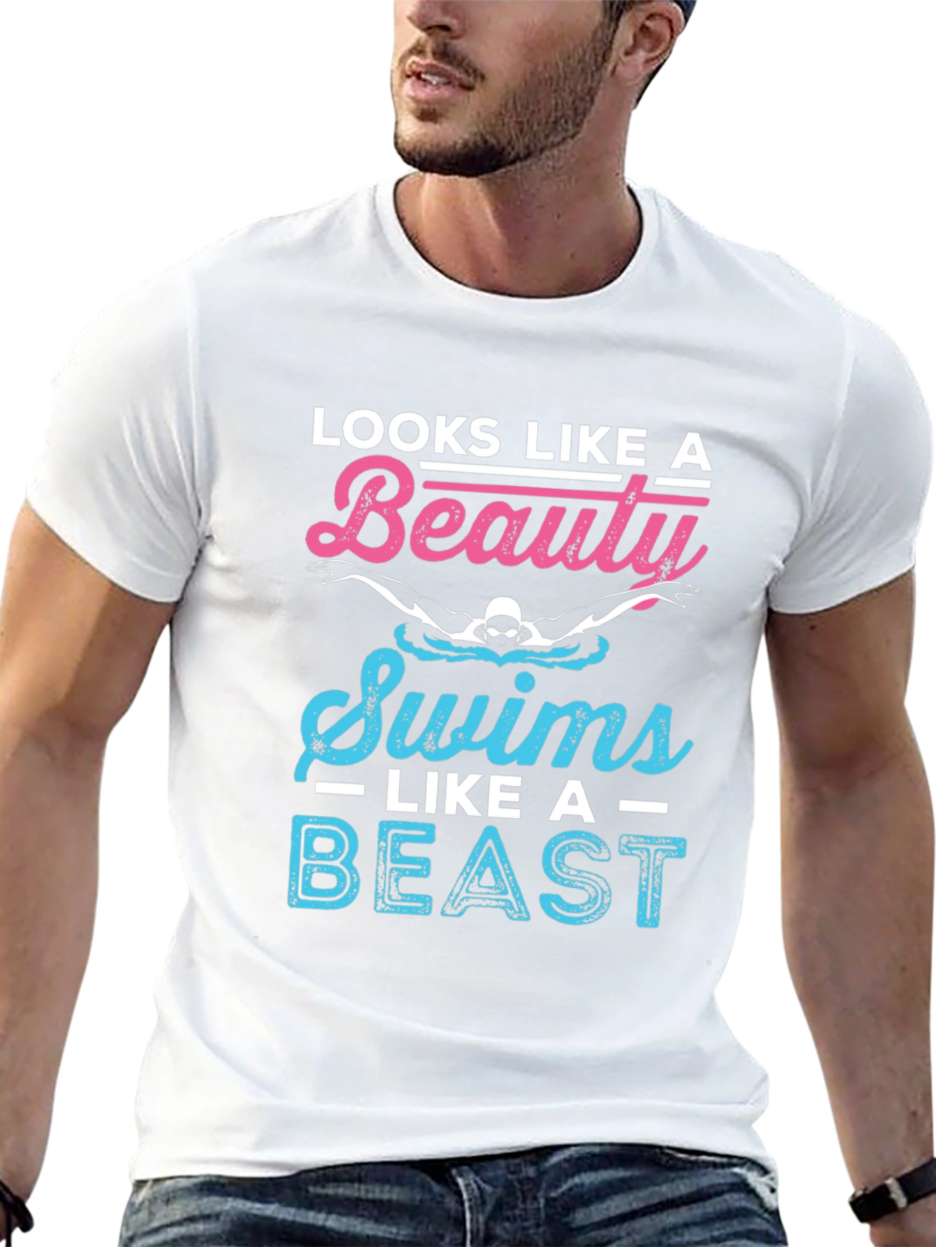 Beauty & Beast Swimmer Graphic T-Shirt