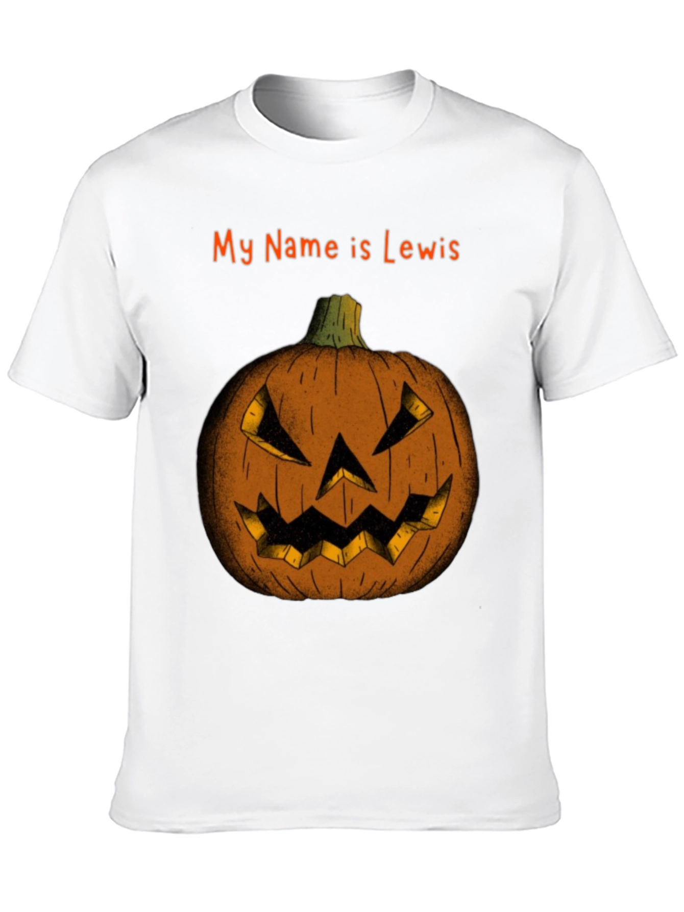 Halloween Pumpkin Tee - My Name is Lewis