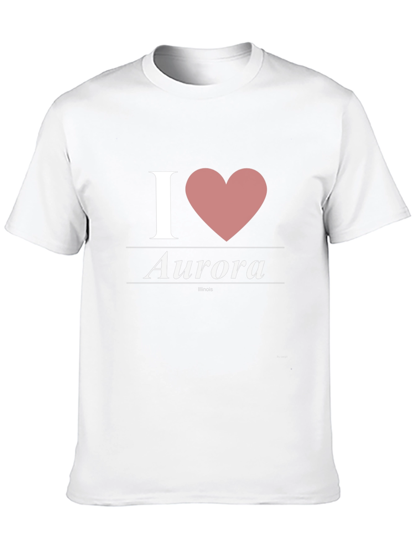 I Heart Aurora Illinois Black T-Shirt