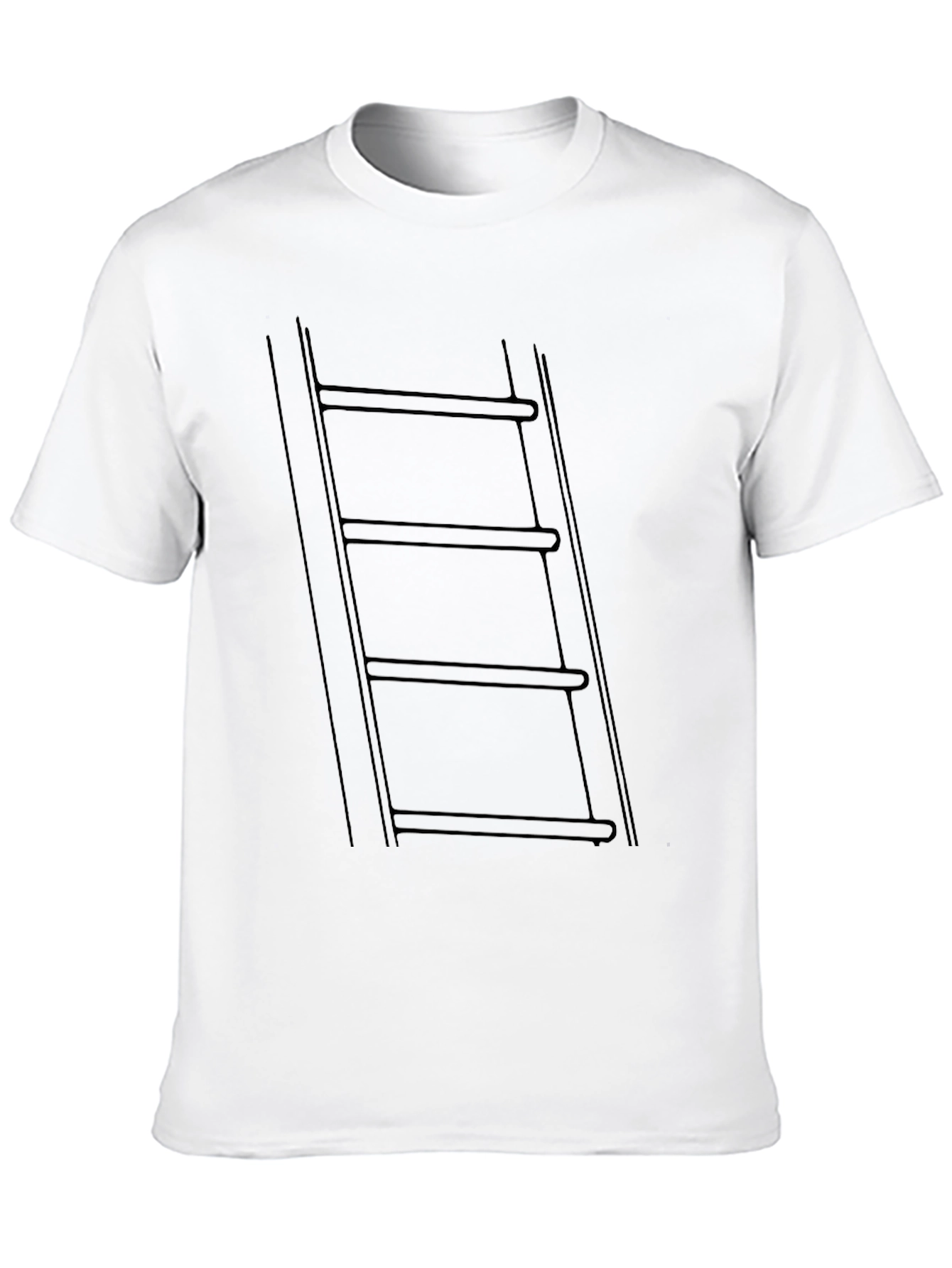 Ladder Graphic Black T-Shirt | Modern Casual Tee