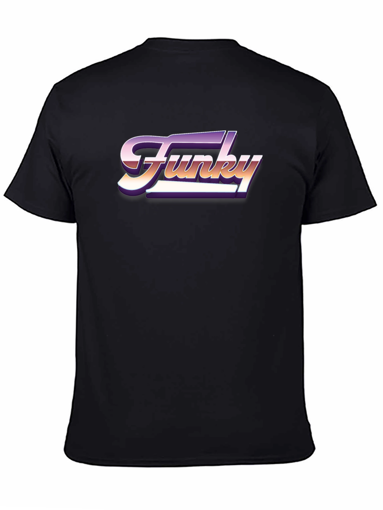 Funky Retro Style Black T-Shirt