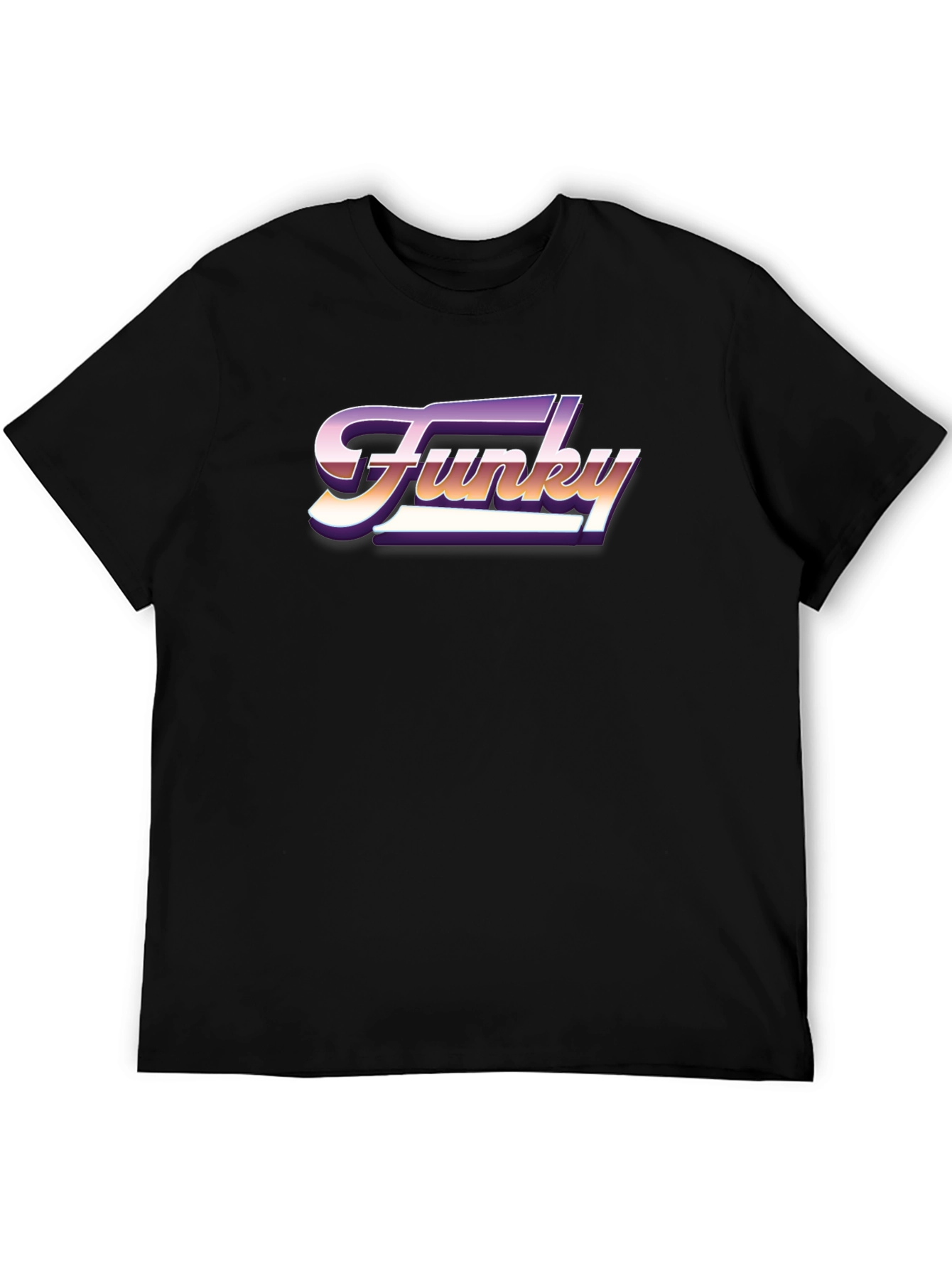Funky Retro Style Black T-Shirt