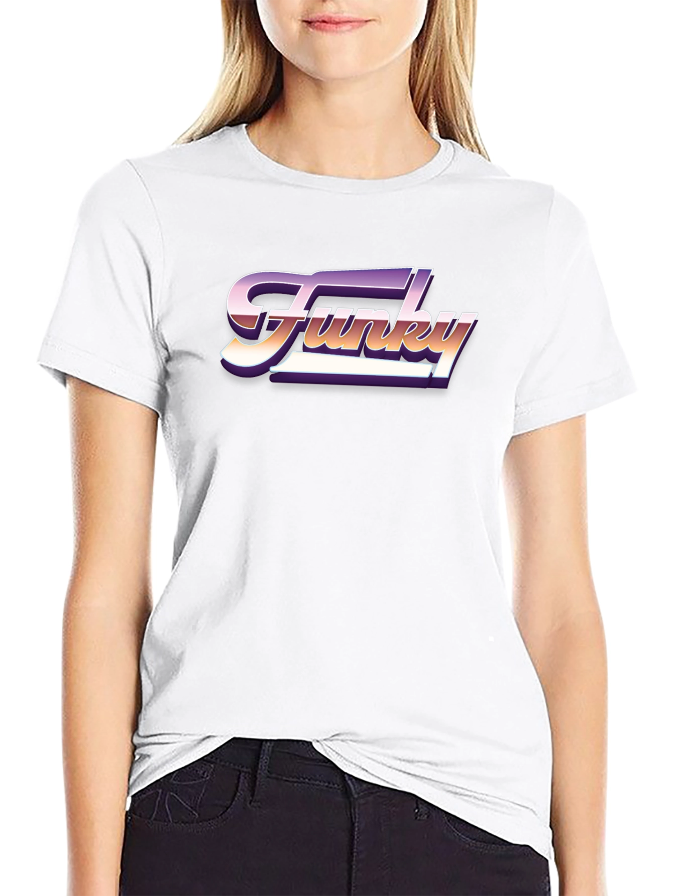 Funky Retro Style Black T-Shirt