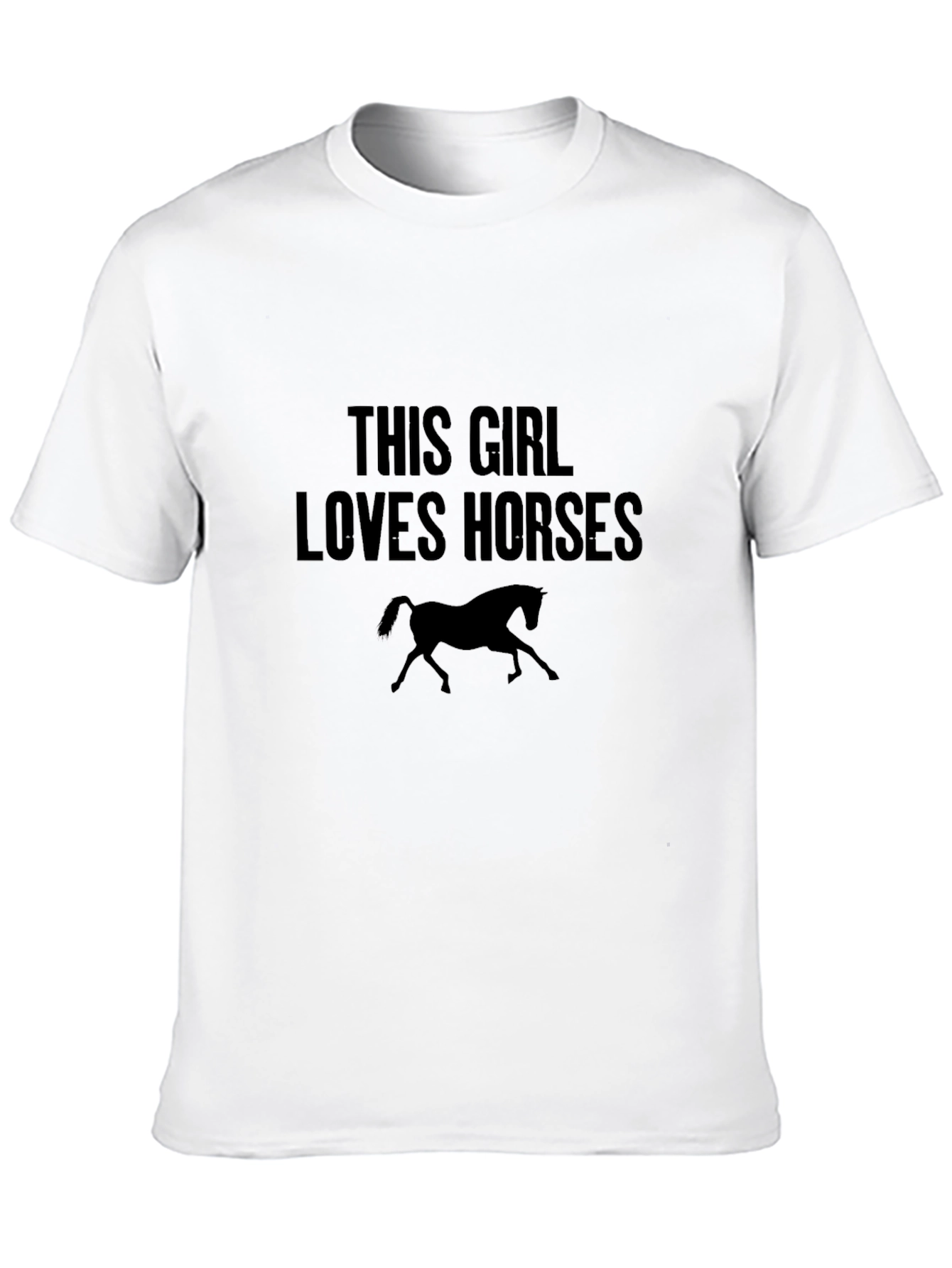 This Girl Loves Horses Black T-Shirt