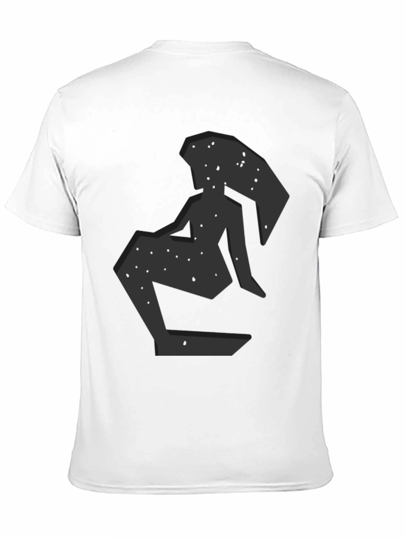 Abstract Woman Graphic Print Black T-Shirt