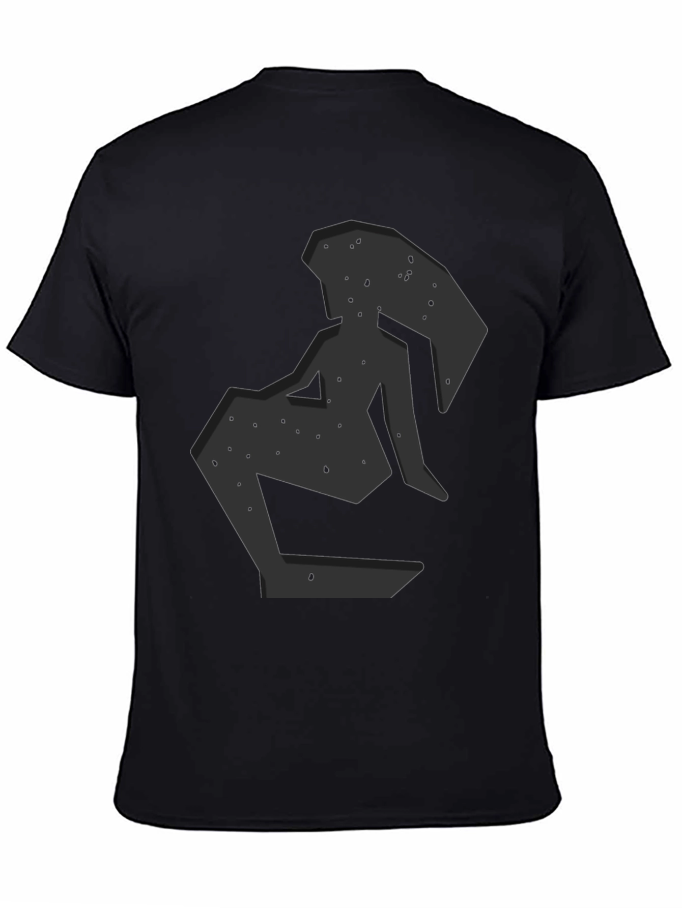 Abstract Woman Graphic Print Black T-Shirt