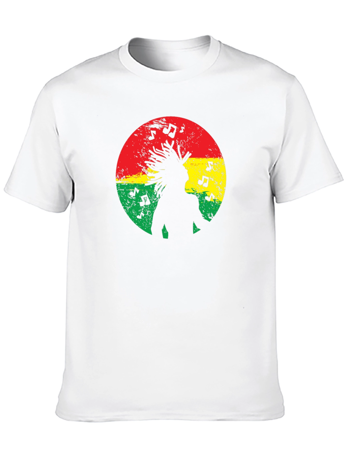 Reggae Music Silhouette Black T-Shirt