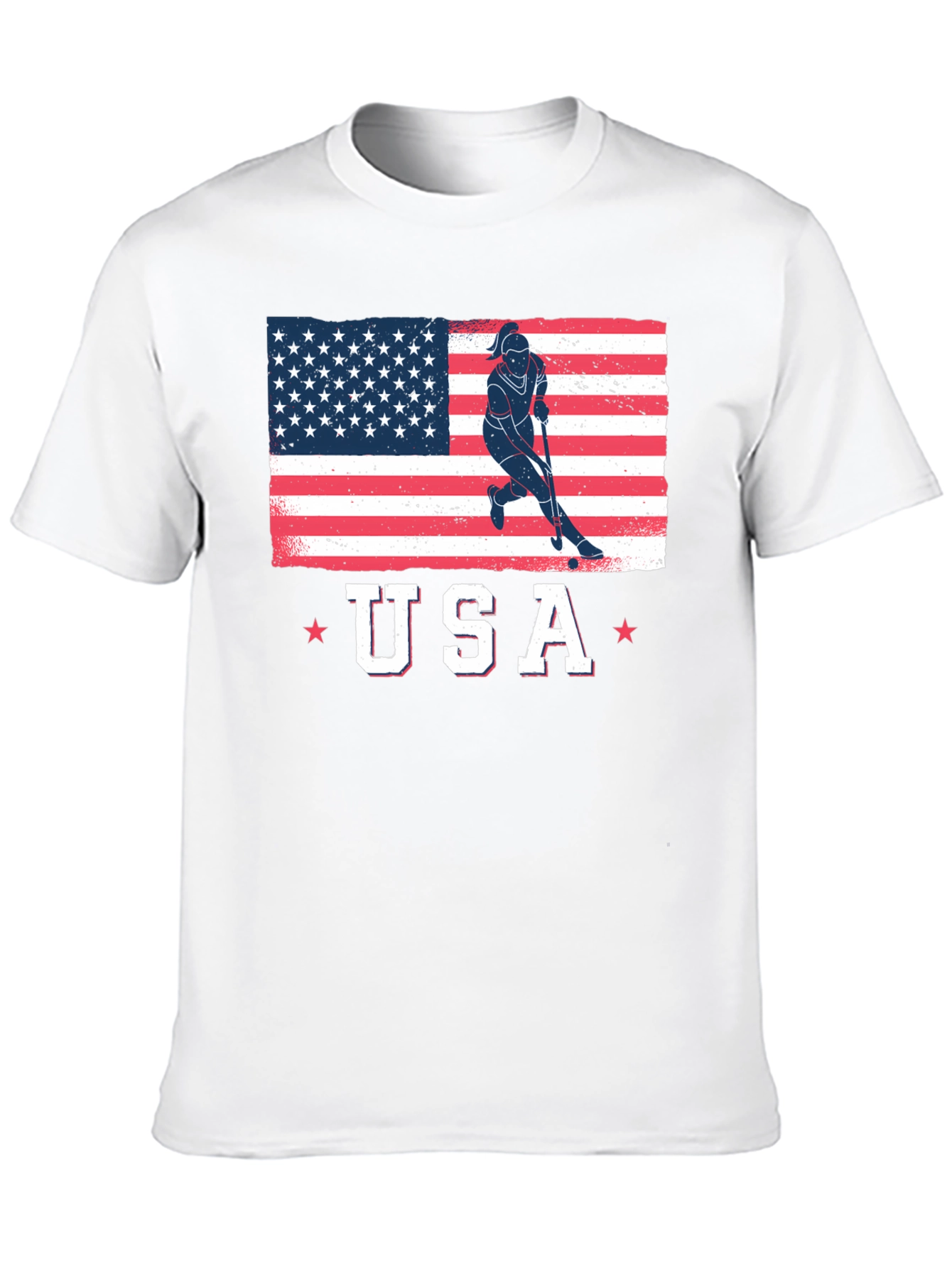 USA Flag Field Hockey T-Shirt