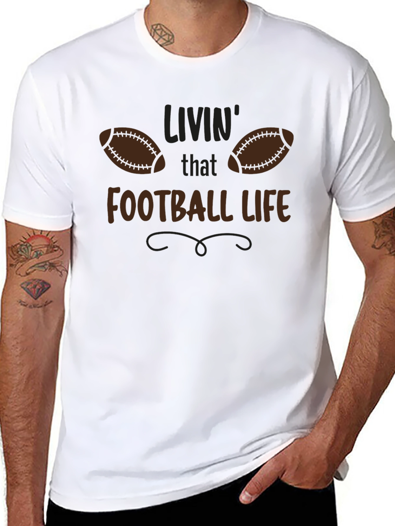 Football Life Graphic Tee